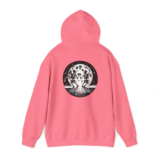 Skeletons Dancing Under The Full Moon Unisex Heavy Blend™ Hooded Sweatshirt