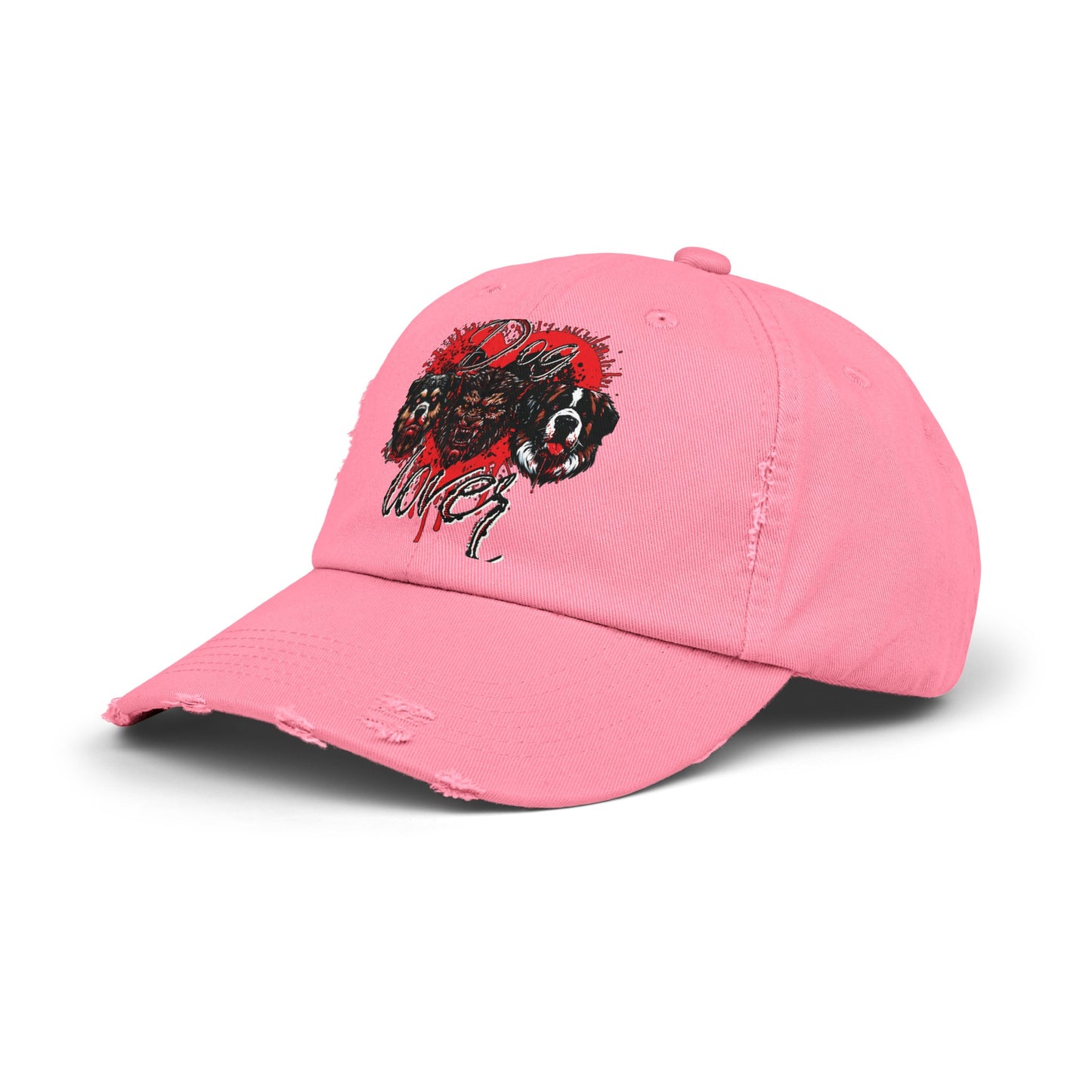 Dog Lover Hounds Of Hell Werewolf Horror Gothic Fun Hat Unisex Distressed Cap
