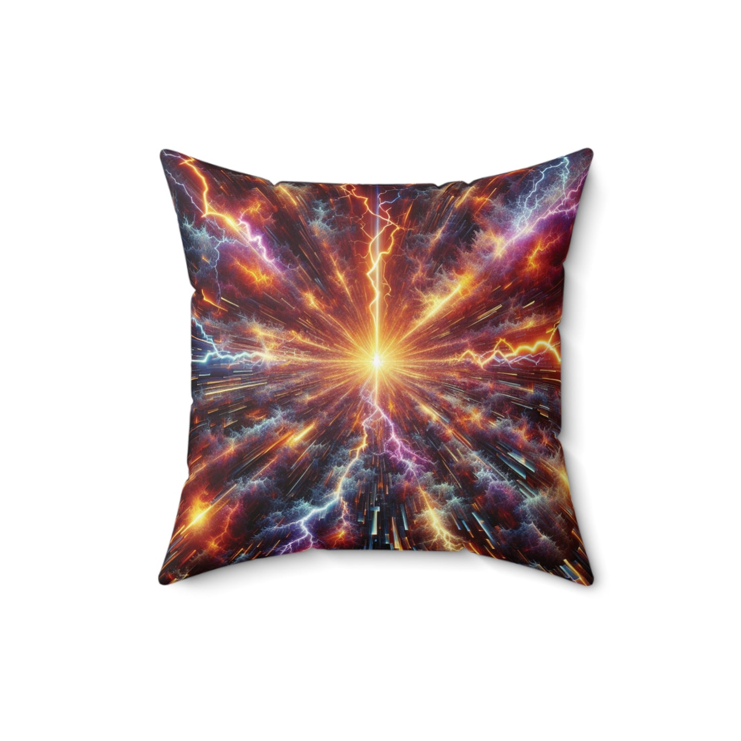 Lightning Positive Energy Square Throw Pillow