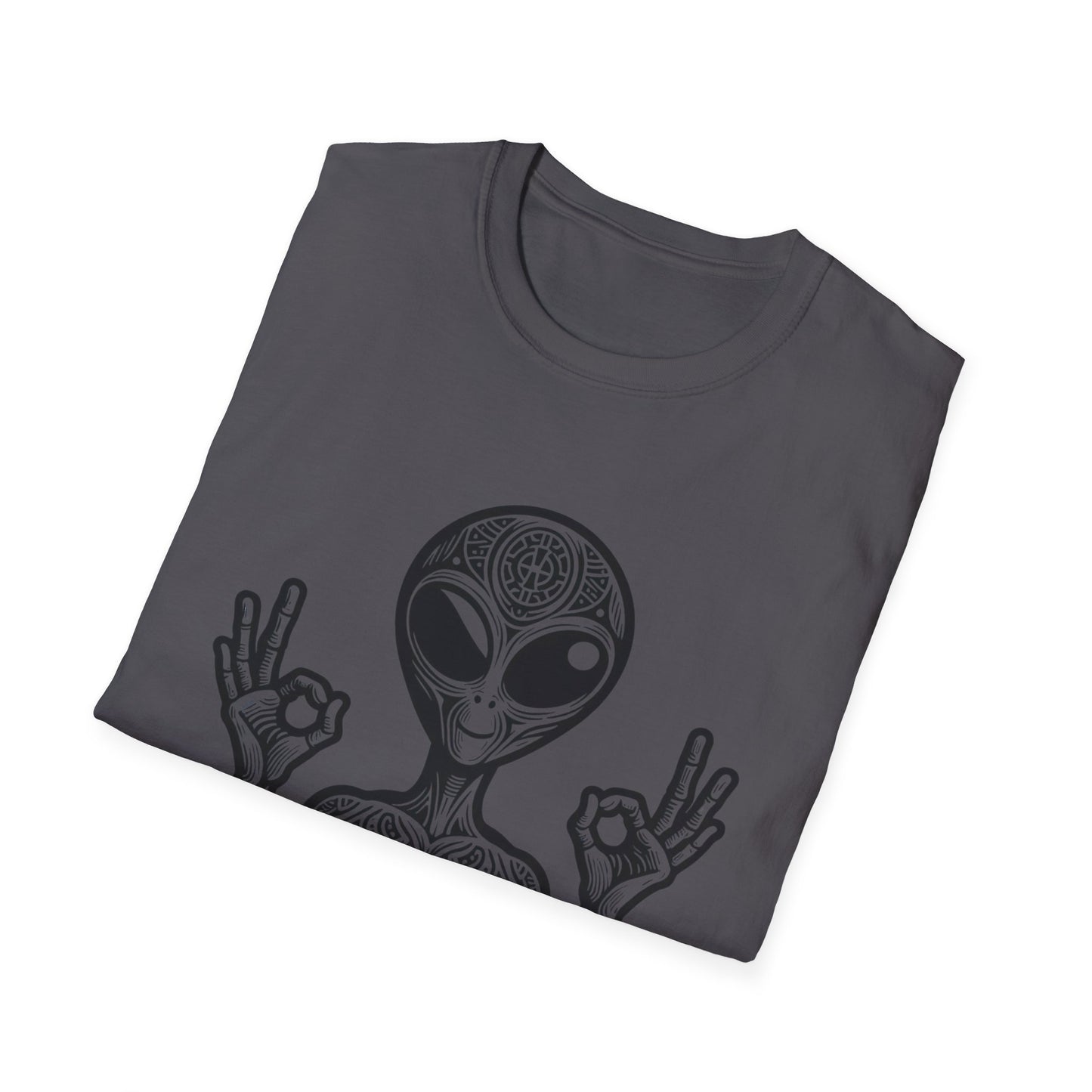 Alien Peace Softstyle T-Shirt - Good Vibes Graphic Tee