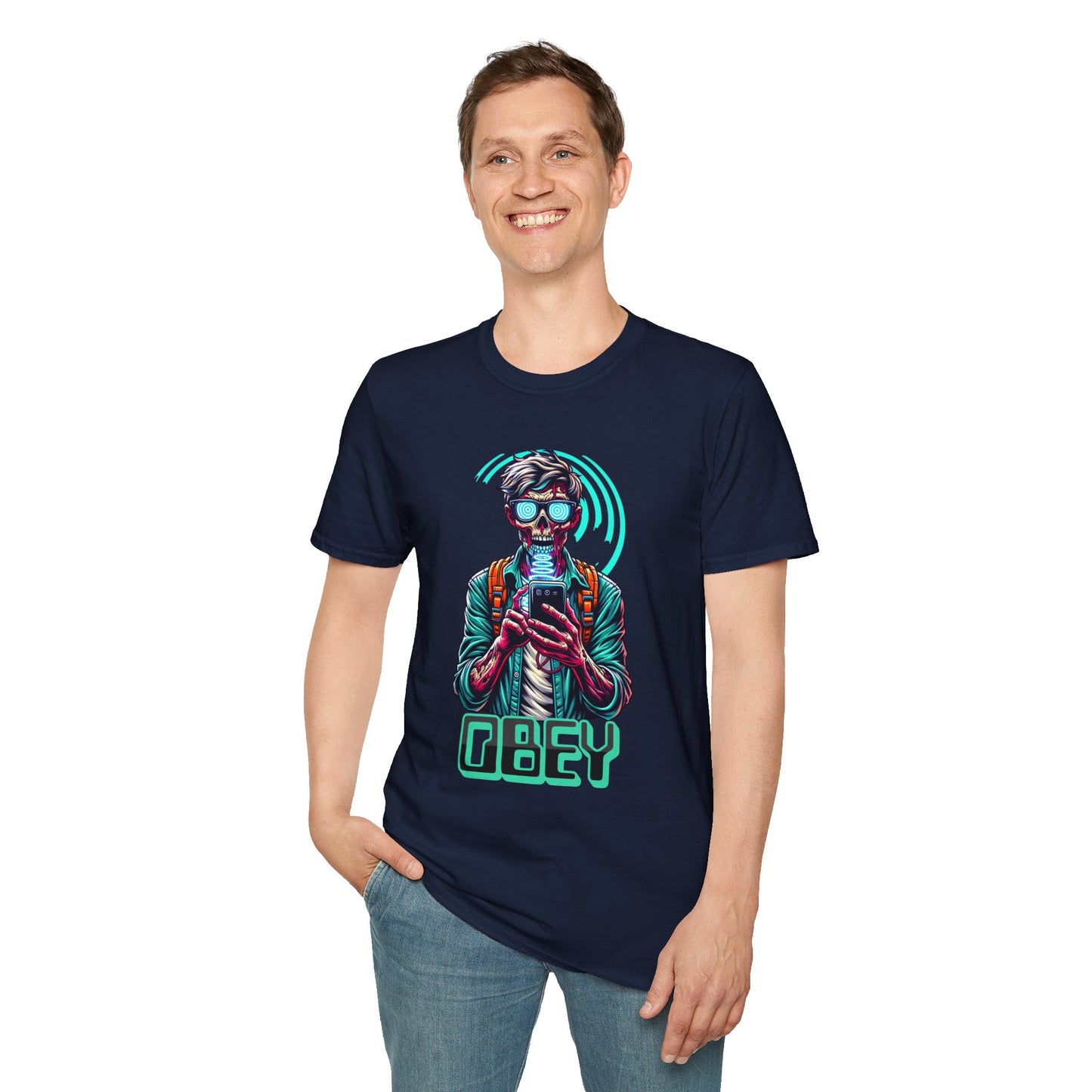 Brain Washing "Obey" Cell Phone Design - Unisex T-Shirt