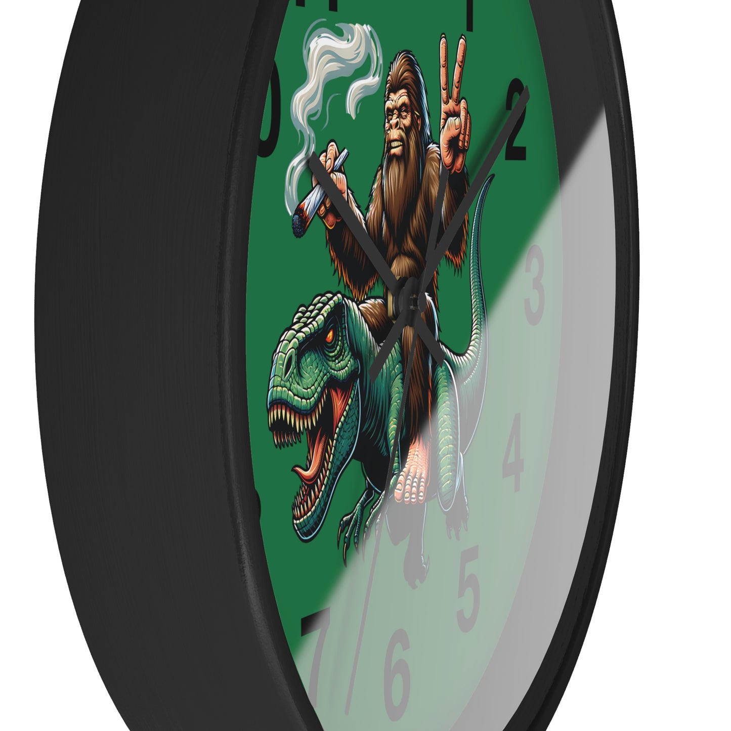 420 Bigfoot & T Rex Wall Clock