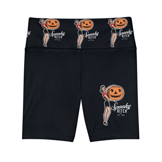 Workout Shorts - Spooky Bitch Co Witchy Summerween Design
