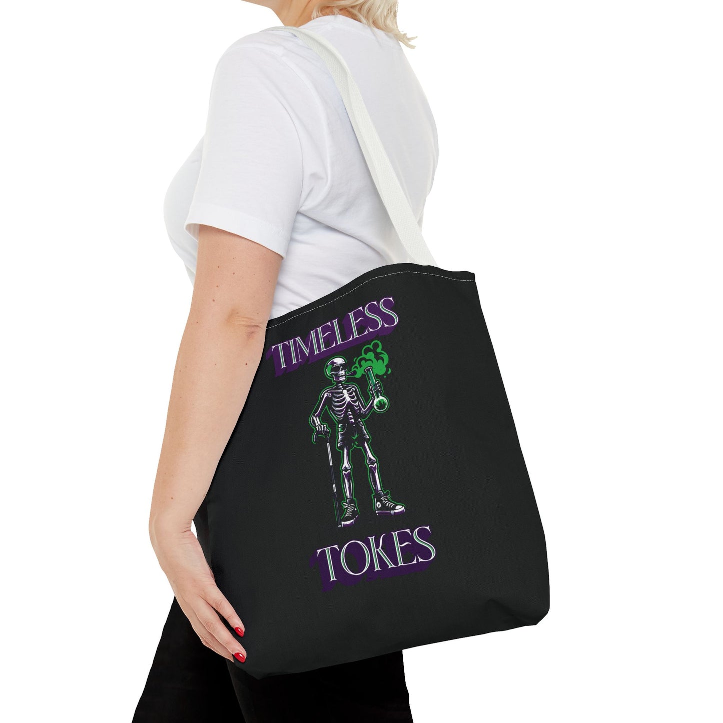 Tote Bag - Timeless Tokes Skeleton Weed Lover Design