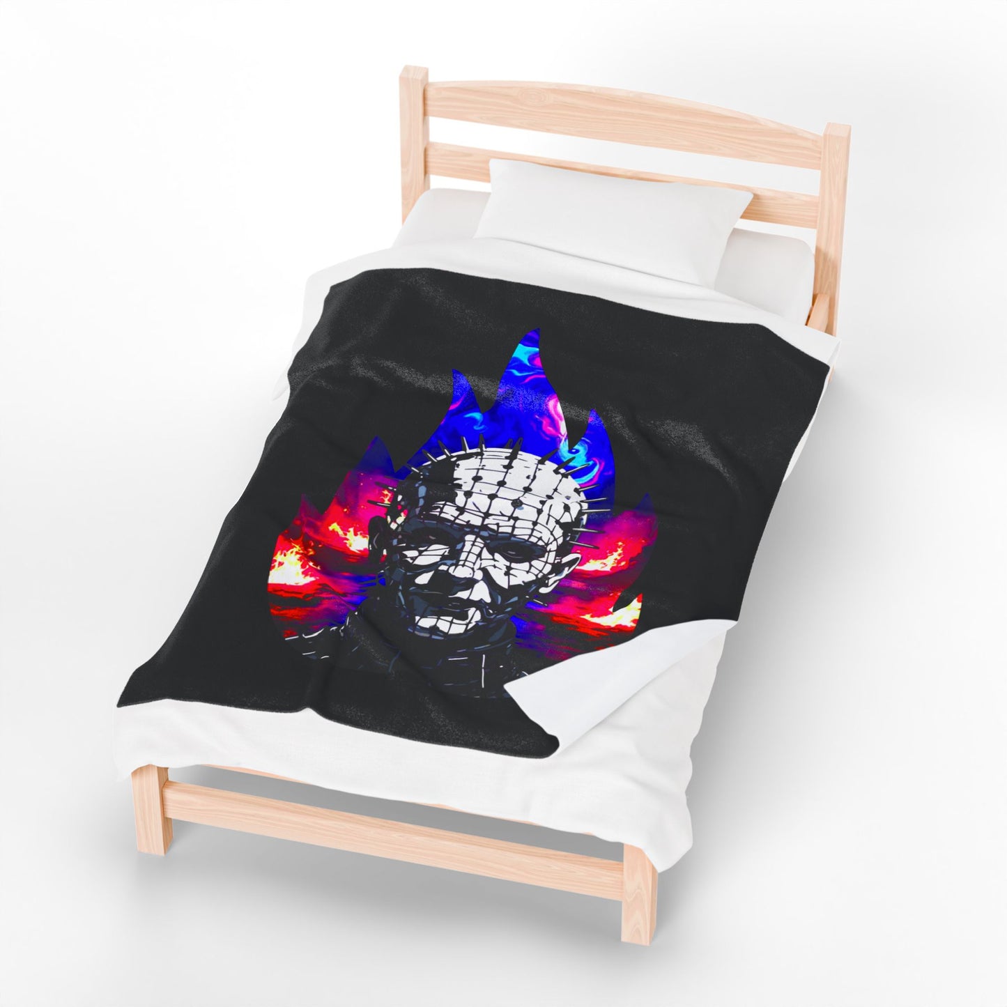 Throw Plush Blanket - Welcome To Hell Pinhead 80's Horror Fun