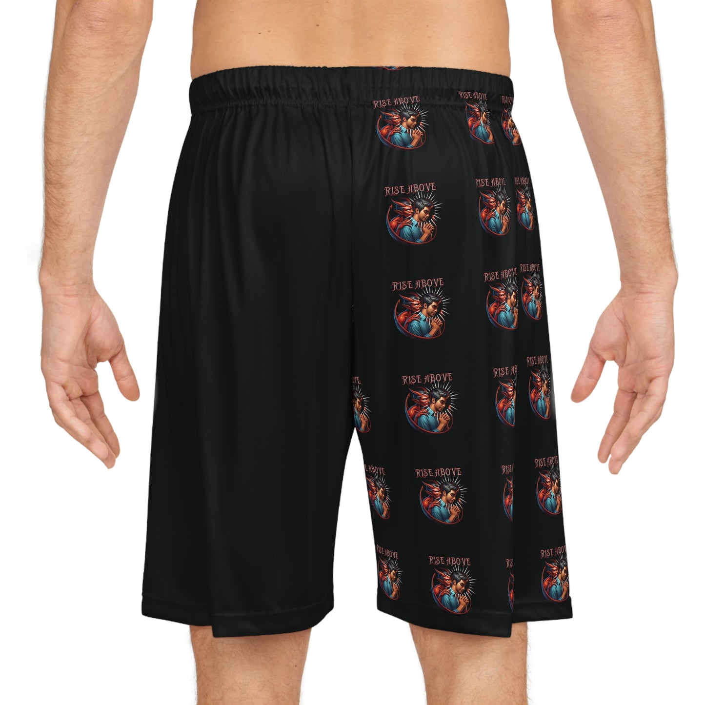Inspirational Rise Above Basketball Shorts