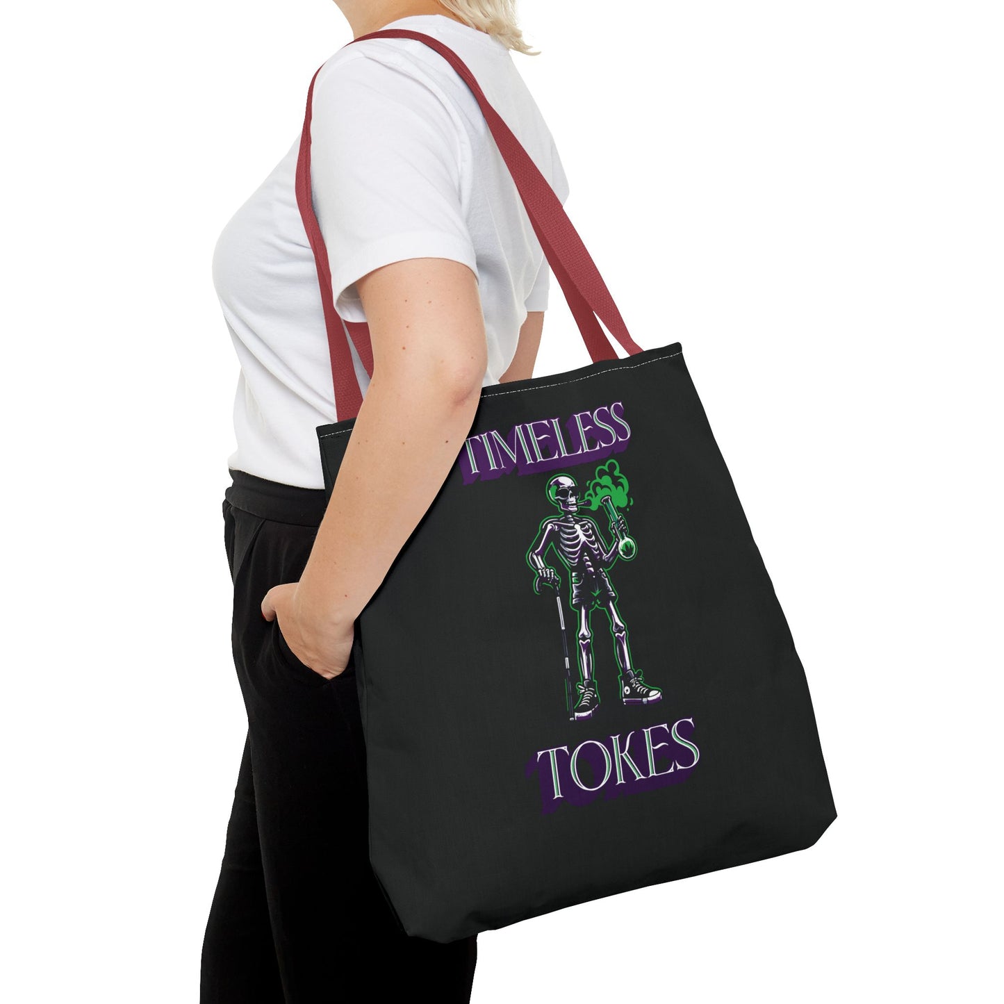 Tote Bag - Timeless Tokes Skeleton Weed Lover Design