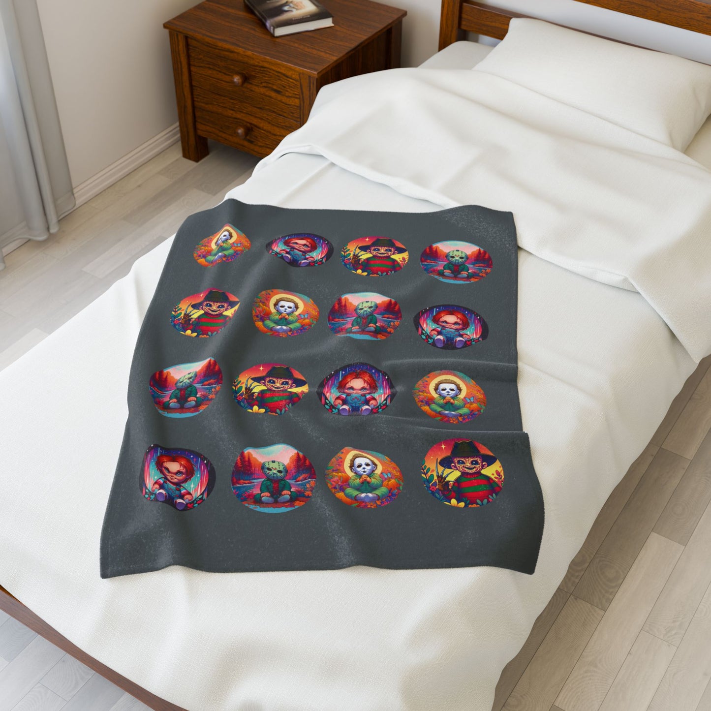 Baby Throw Blanket - Slash Pals Michael, Freddy, Jason, Chucky
