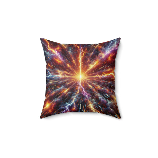 Lightning Positive Energy Square Throw Pillow