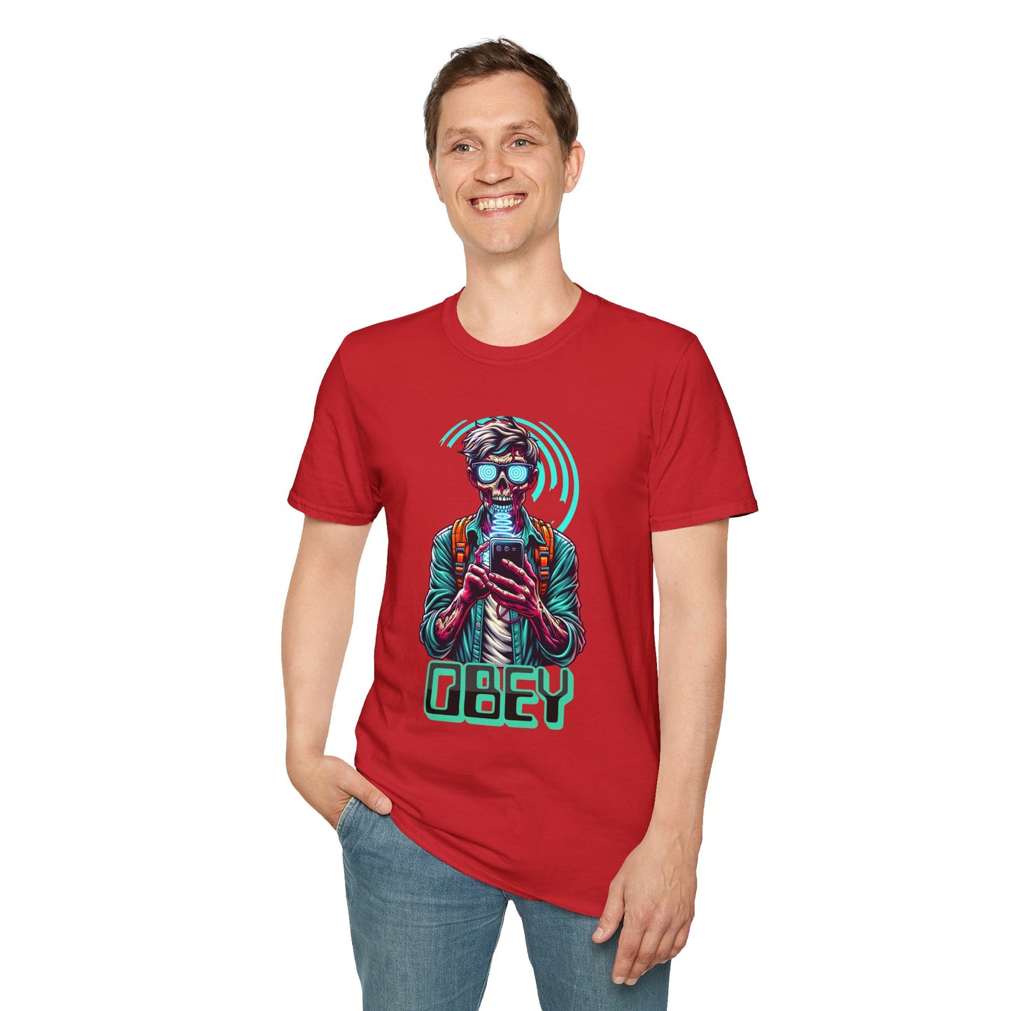 Brain Washing "Obey" Cell Phone Design - Unisex T-Shirt