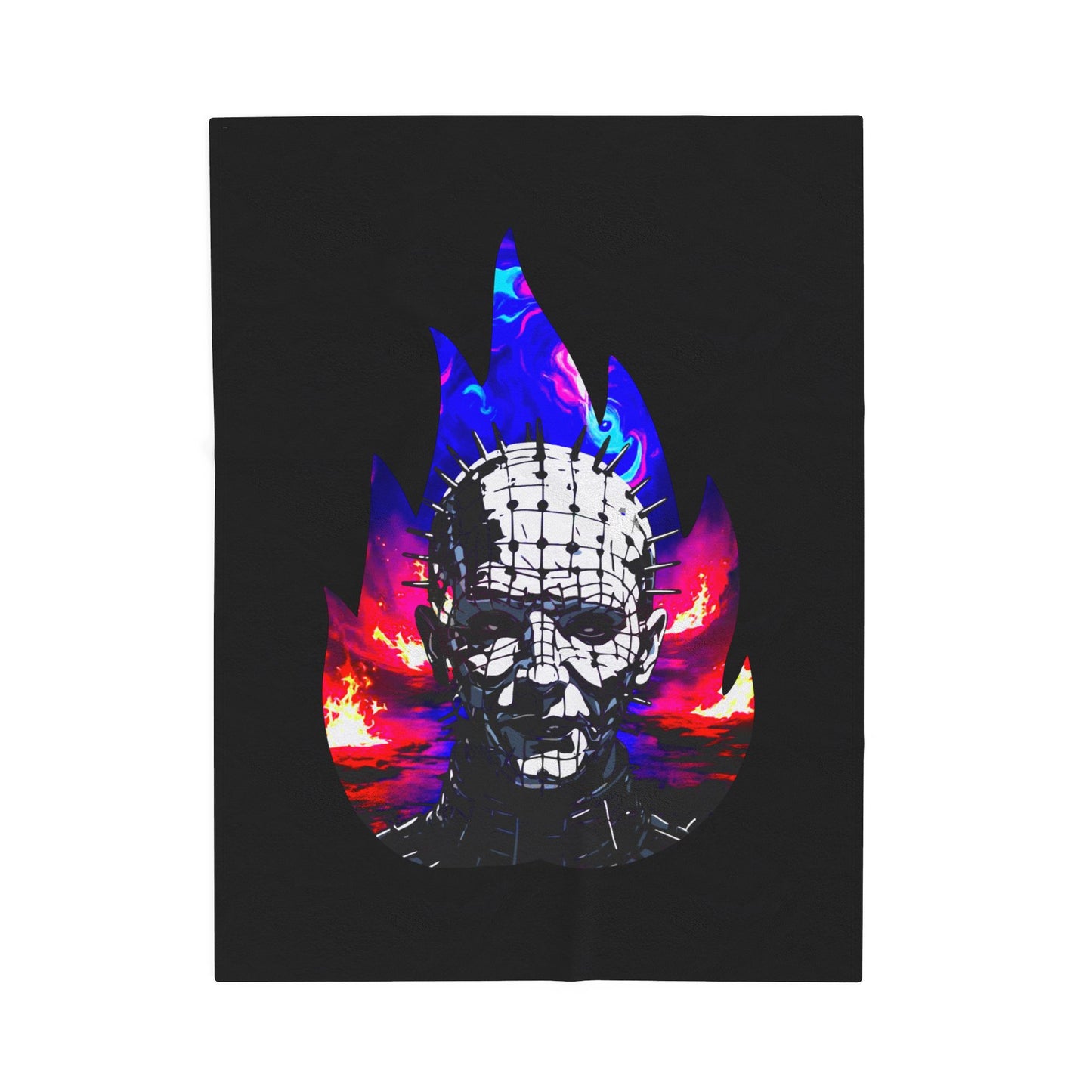 Throw Plush Blanket - Welcome To Hell Pinhead 80's Horror Fun
