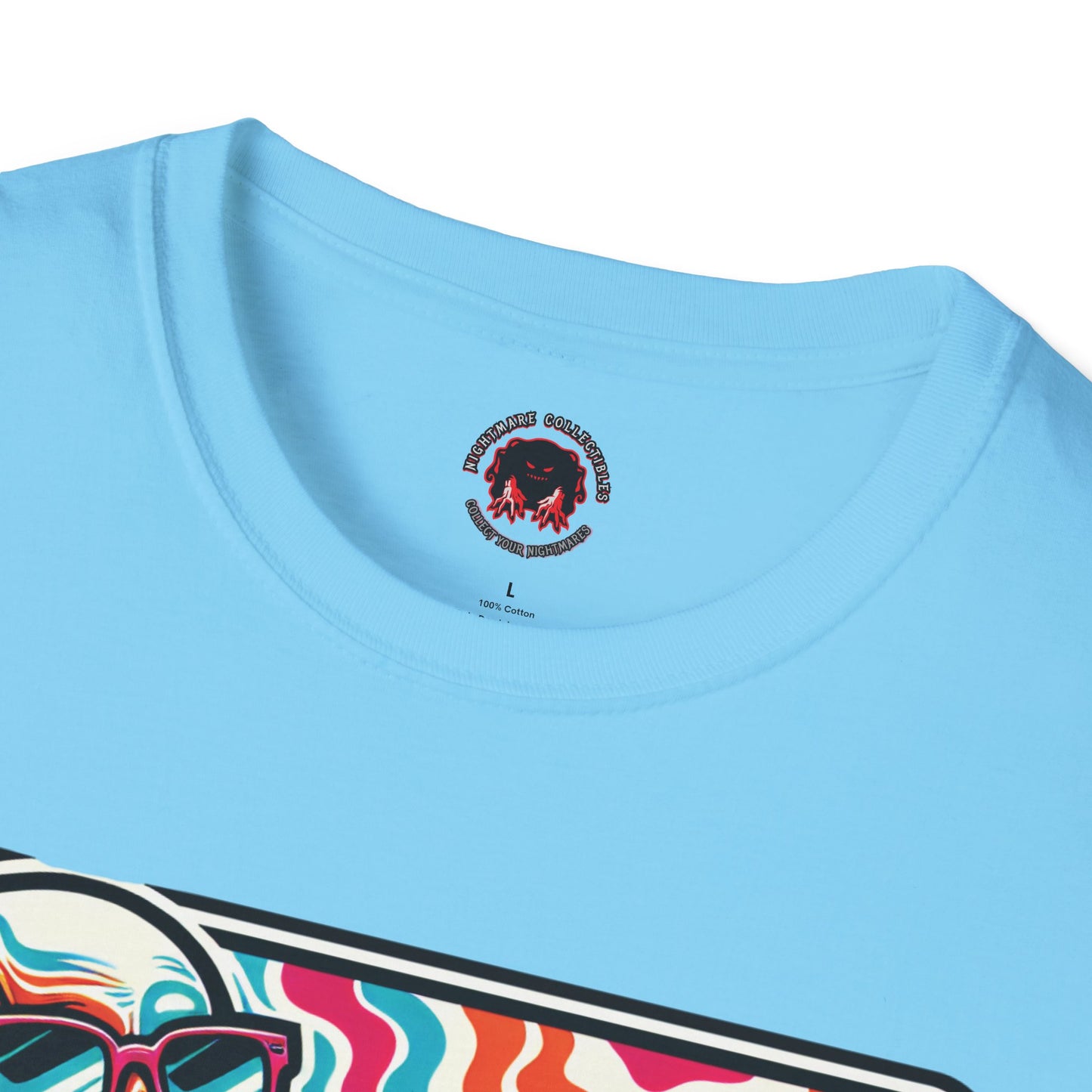 Trippy Skeleton Softstyle T-Shirt - Beach Day Vibes