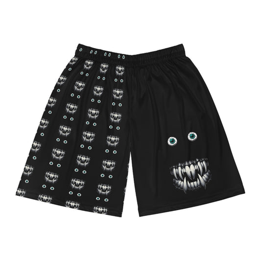 Eerie Eyes Monster Basketball Shorts