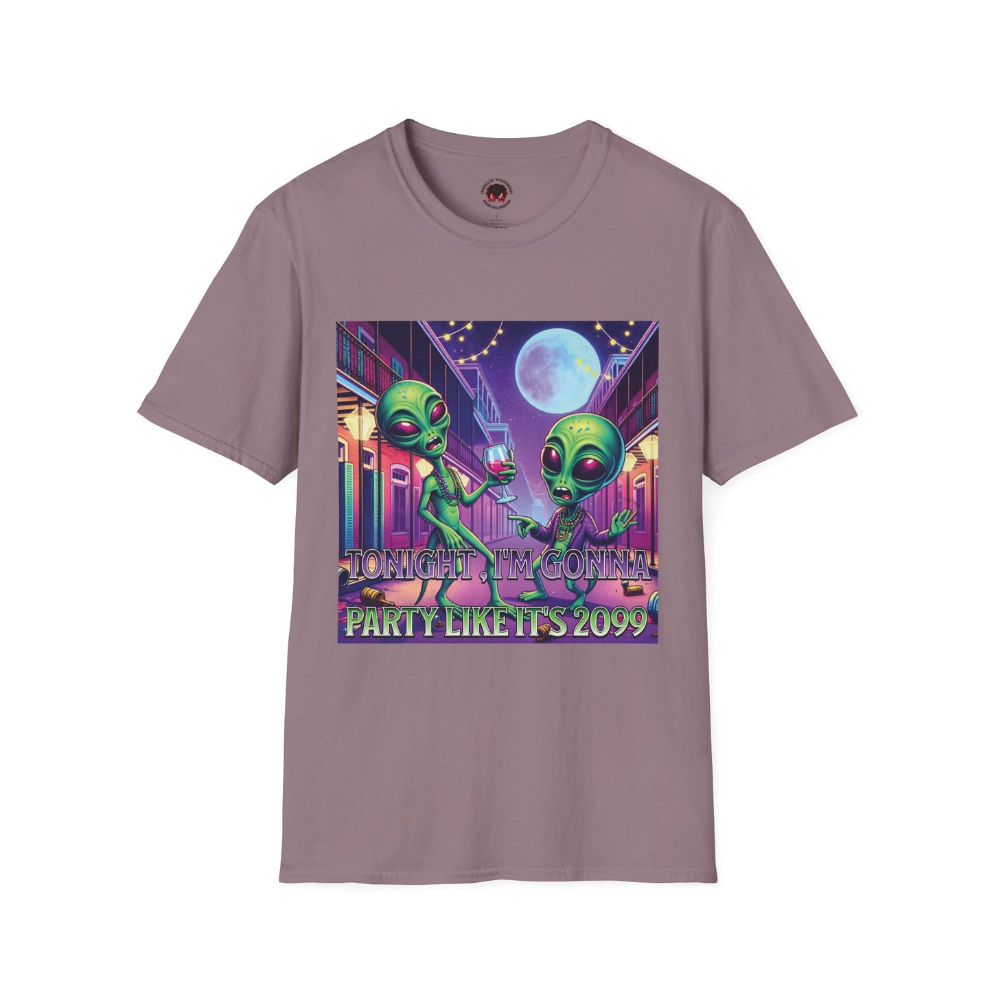 Alien Party Unisex T-Shirt - Party Like It's 2099 Design