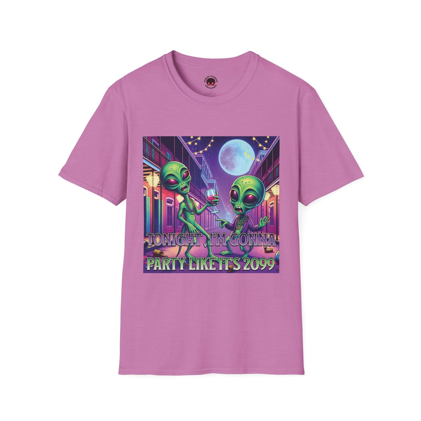 Alien Party Unisex T-Shirt - Party Like It's 2099 Design
