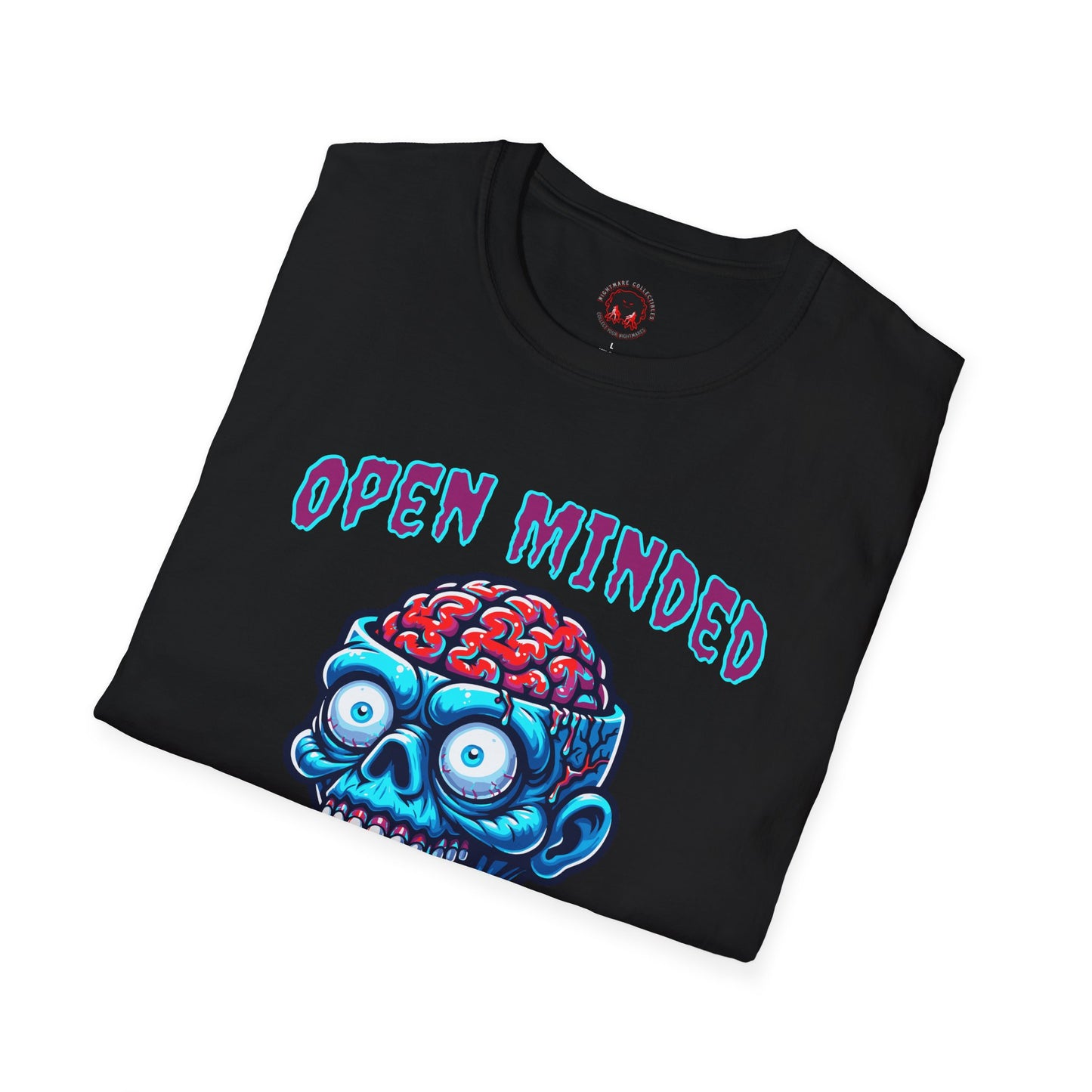 Zombie Unisex T-Shirt with Open Minded Slogan