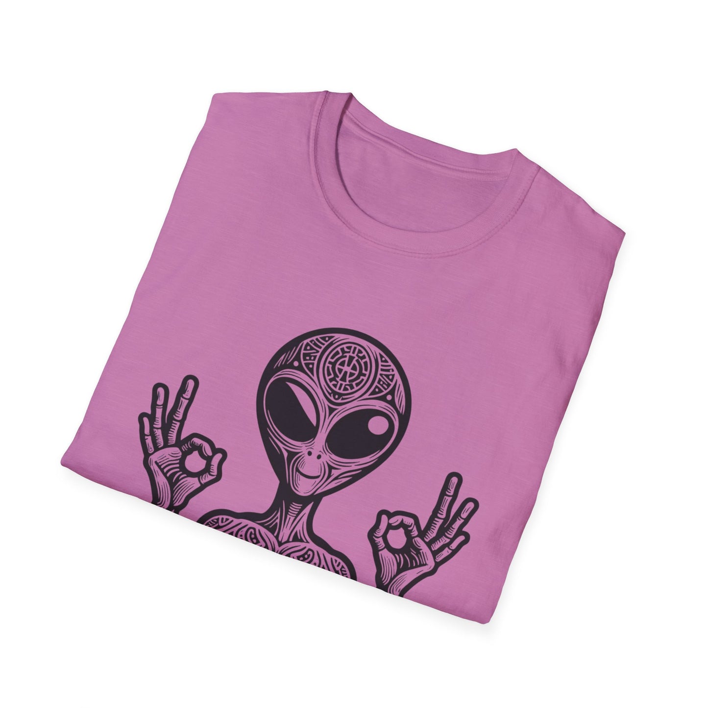 Alien Peace Softstyle T-Shirt - Good Vibes Graphic Tee