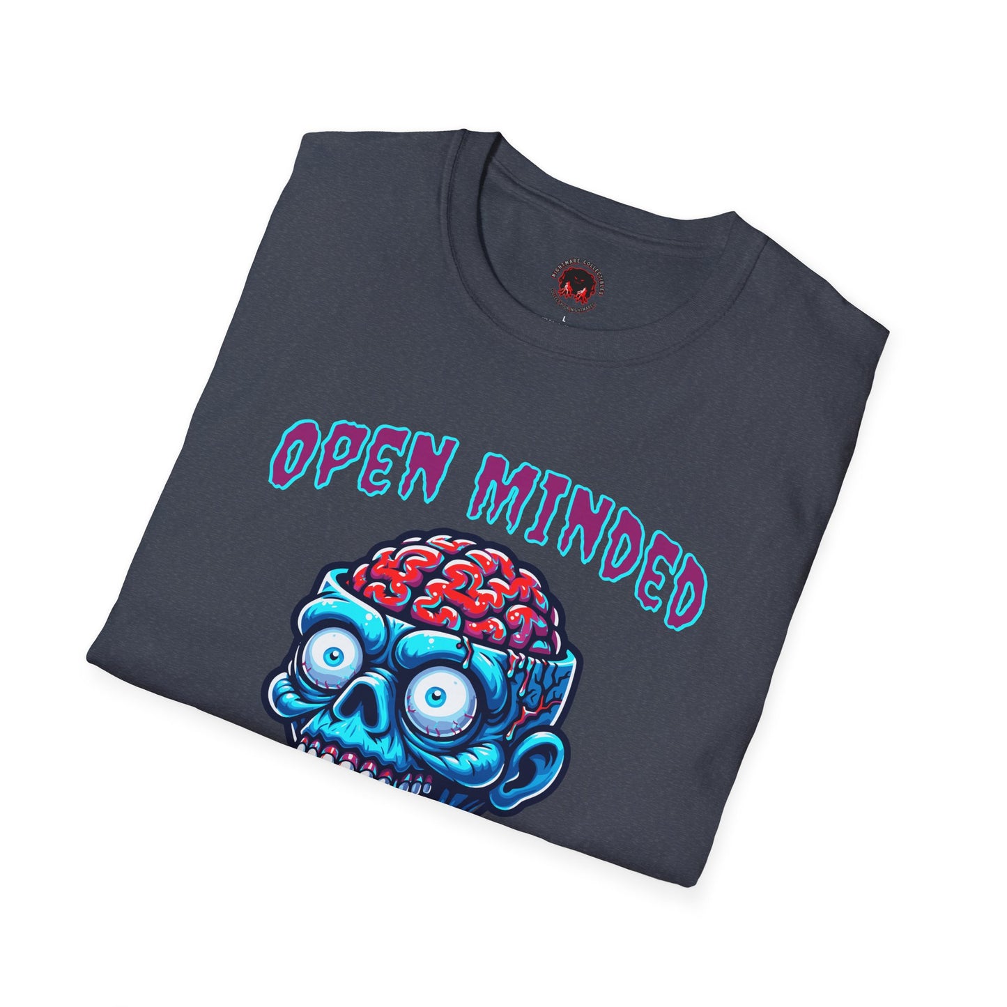 Zombie Unisex T-Shirt with Open Minded Slogan