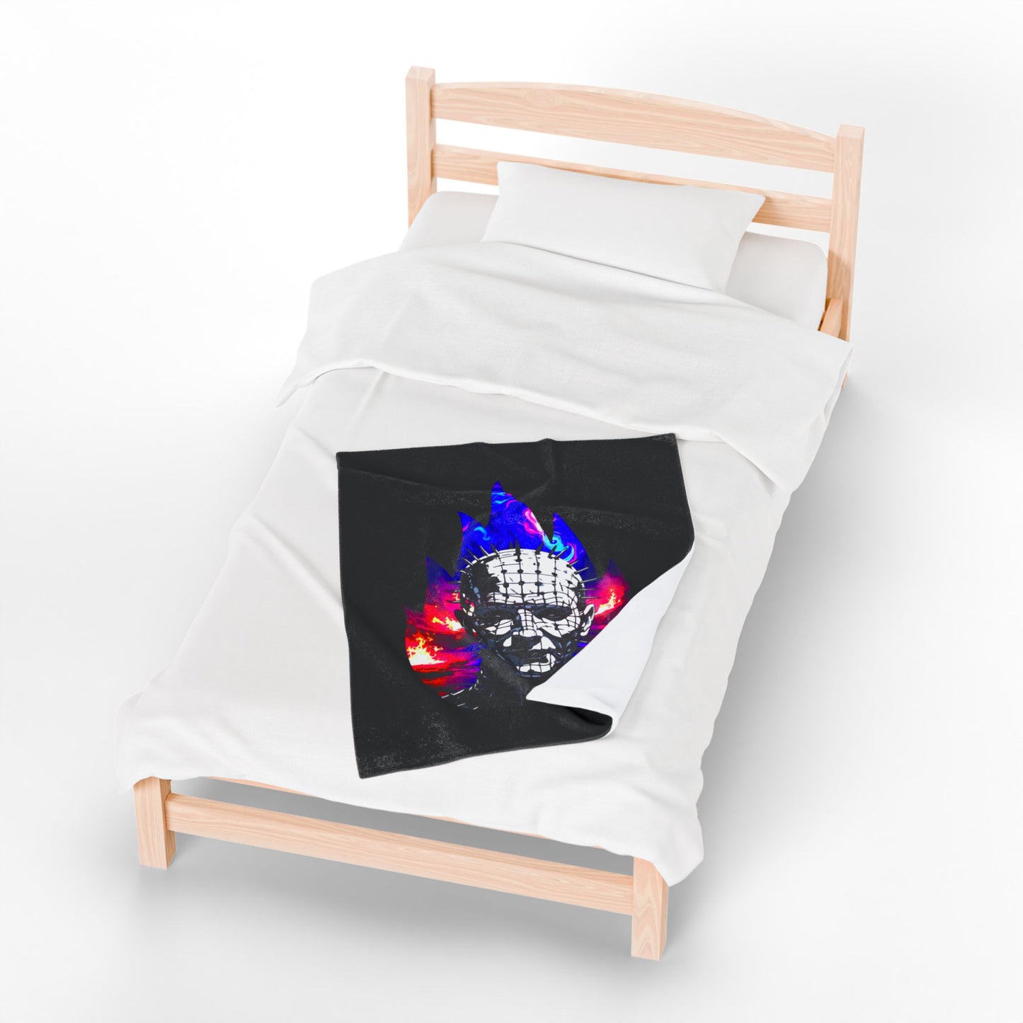 Throw Plush Blanket - Welcome To Hell Pinhead 80's Horror Fun