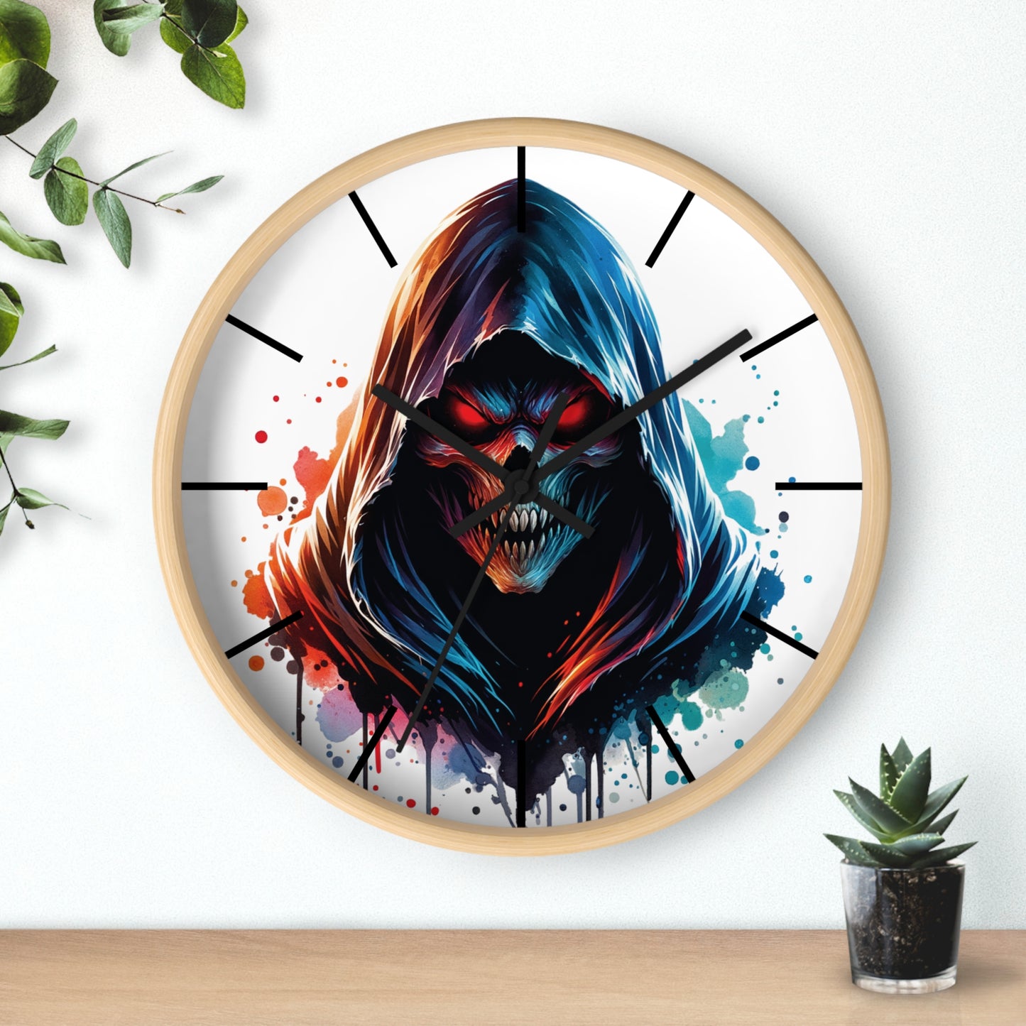 Gothic Skull Wall Clock