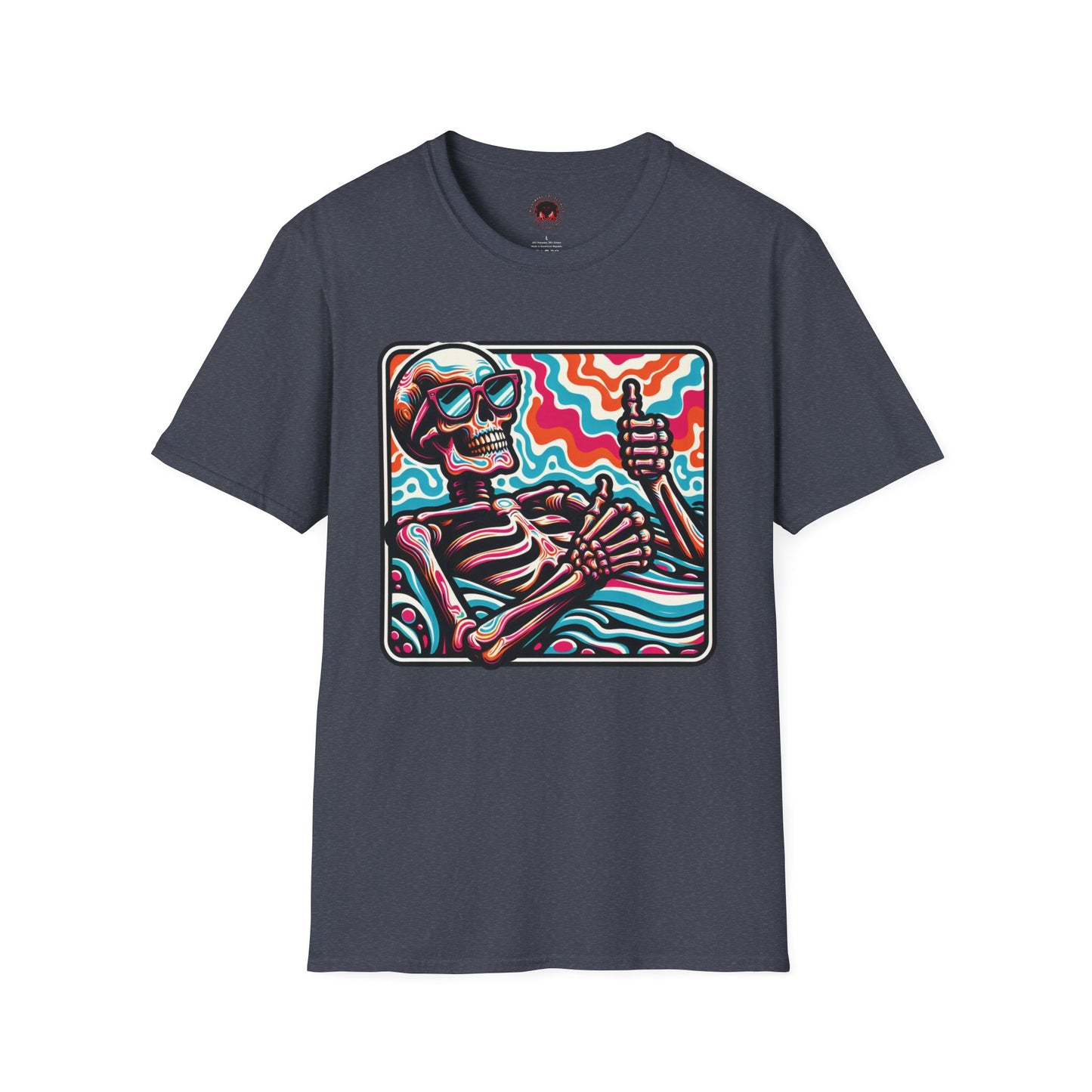 Trippy Skeleton Softstyle T-Shirt - Beach Day Vibes