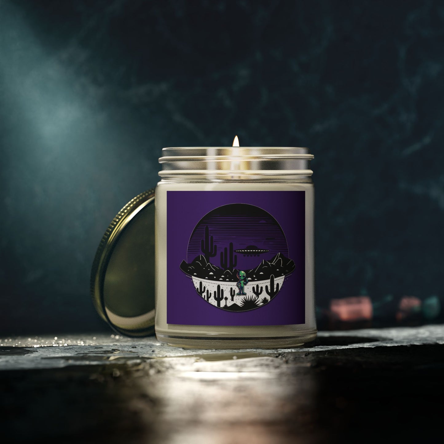 Scented Candle - Alien UFO Peace Sign (4oz, 9oz)