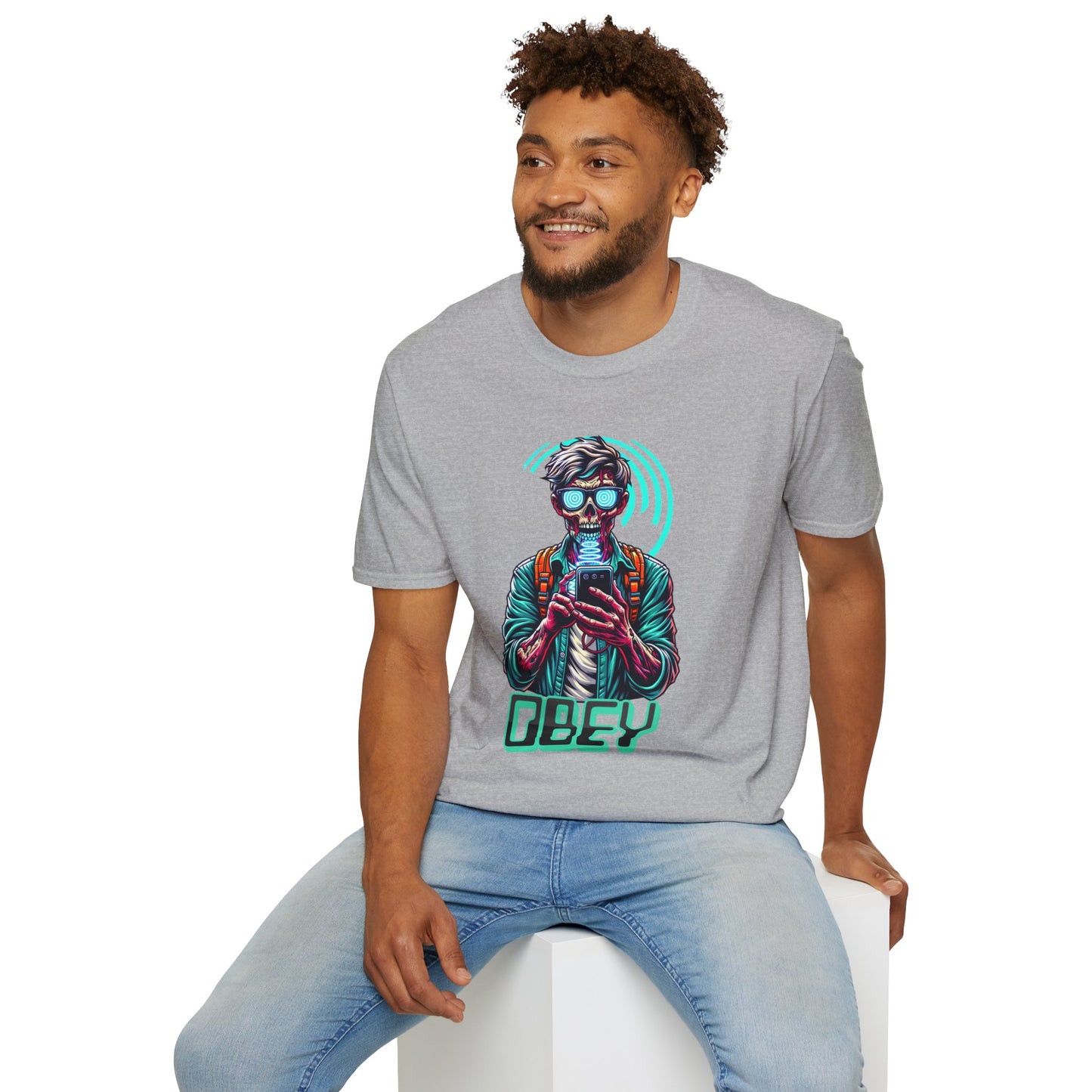 Brain Washing "Obey" Cell Phone Design - Unisex T-Shirt