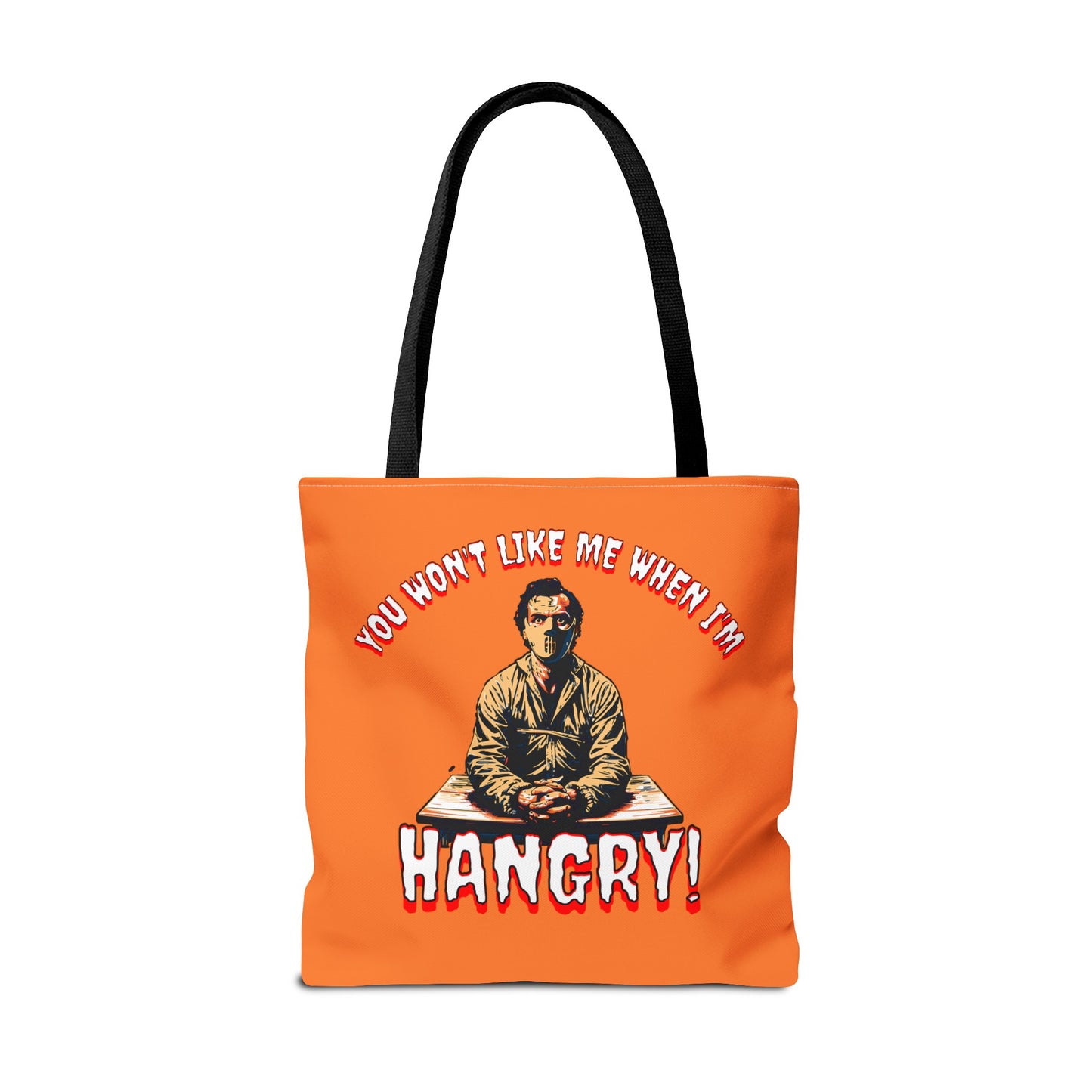 You Wont Like Me When I'm Hangry Mental Patient Cannibal Hannibal Horror Lunch Beach Tote Bag (AOP)