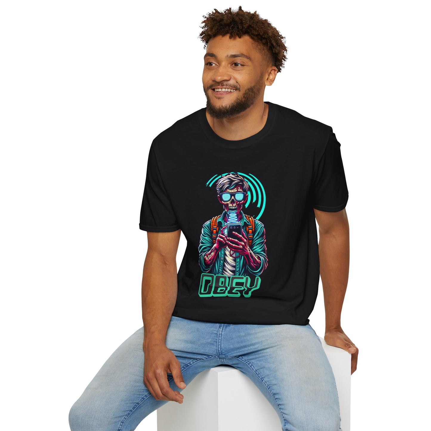 Brain Washing "Obey" Cell Phone Design - Unisex T-Shirt