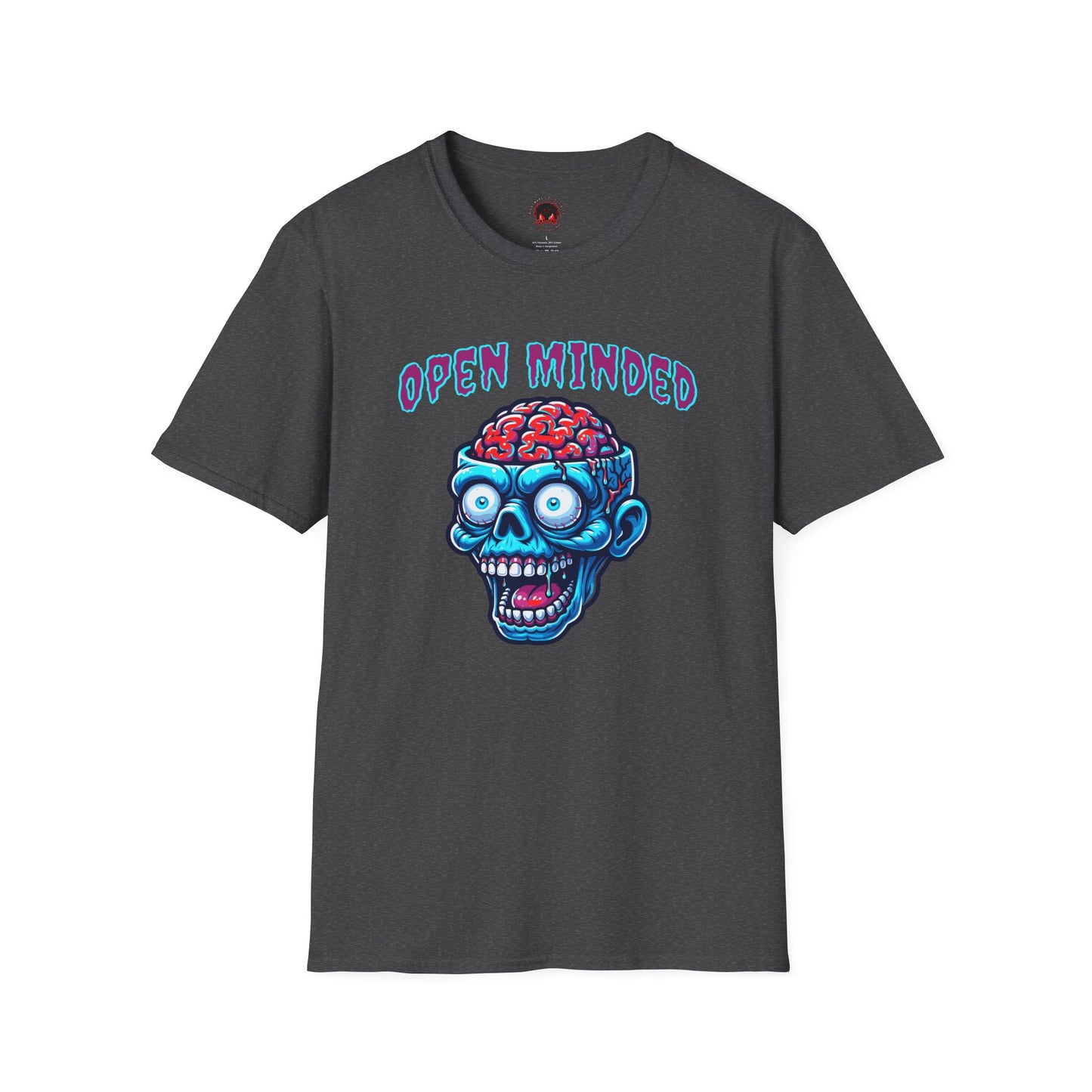 Zombie Unisex T-Shirt with Open Minded Slogan