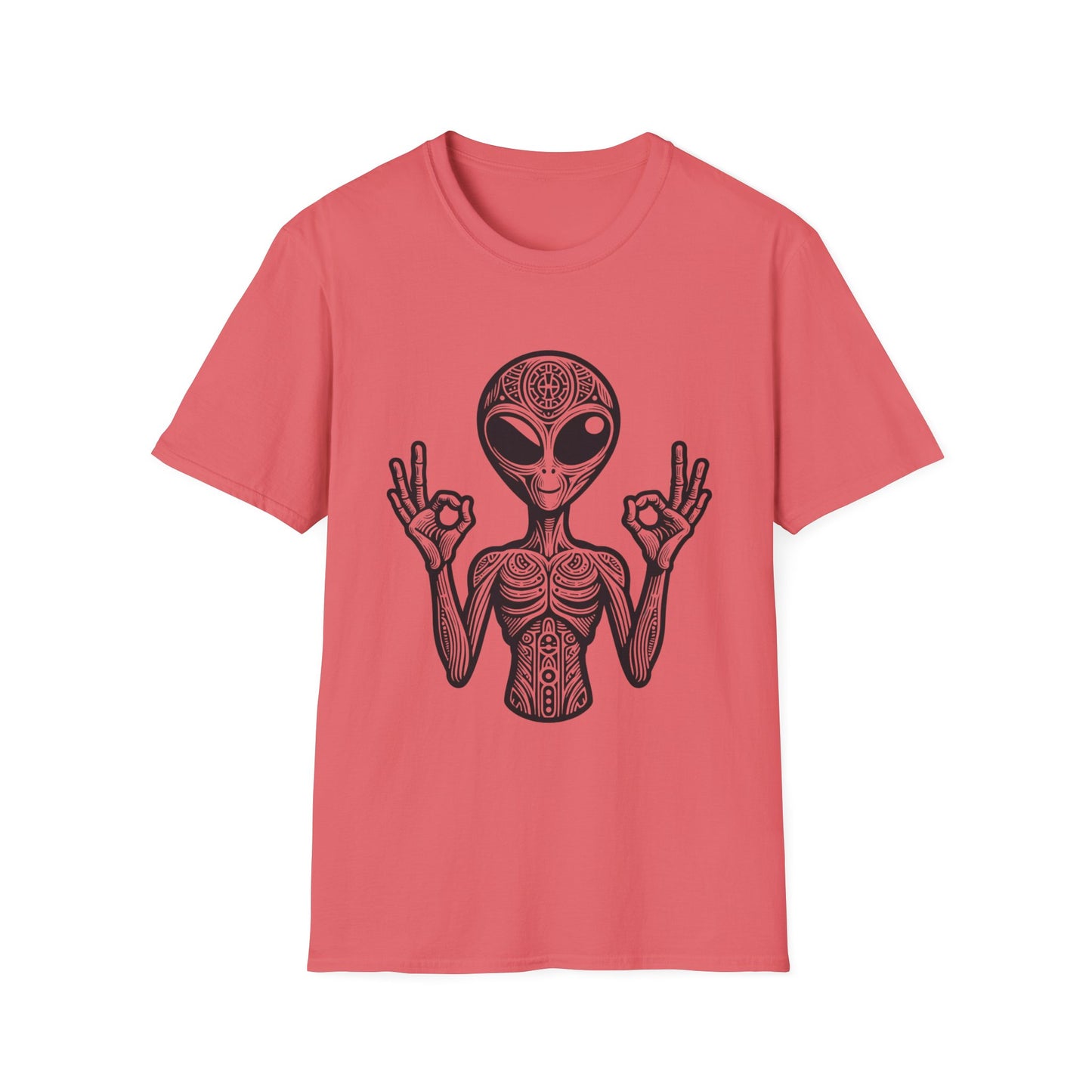 Alien Peace Softstyle T-Shirt - Good Vibes Graphic Tee