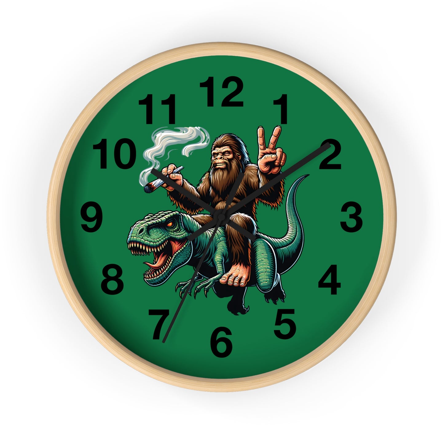 420 Bigfoot & T Rex Wall Clock