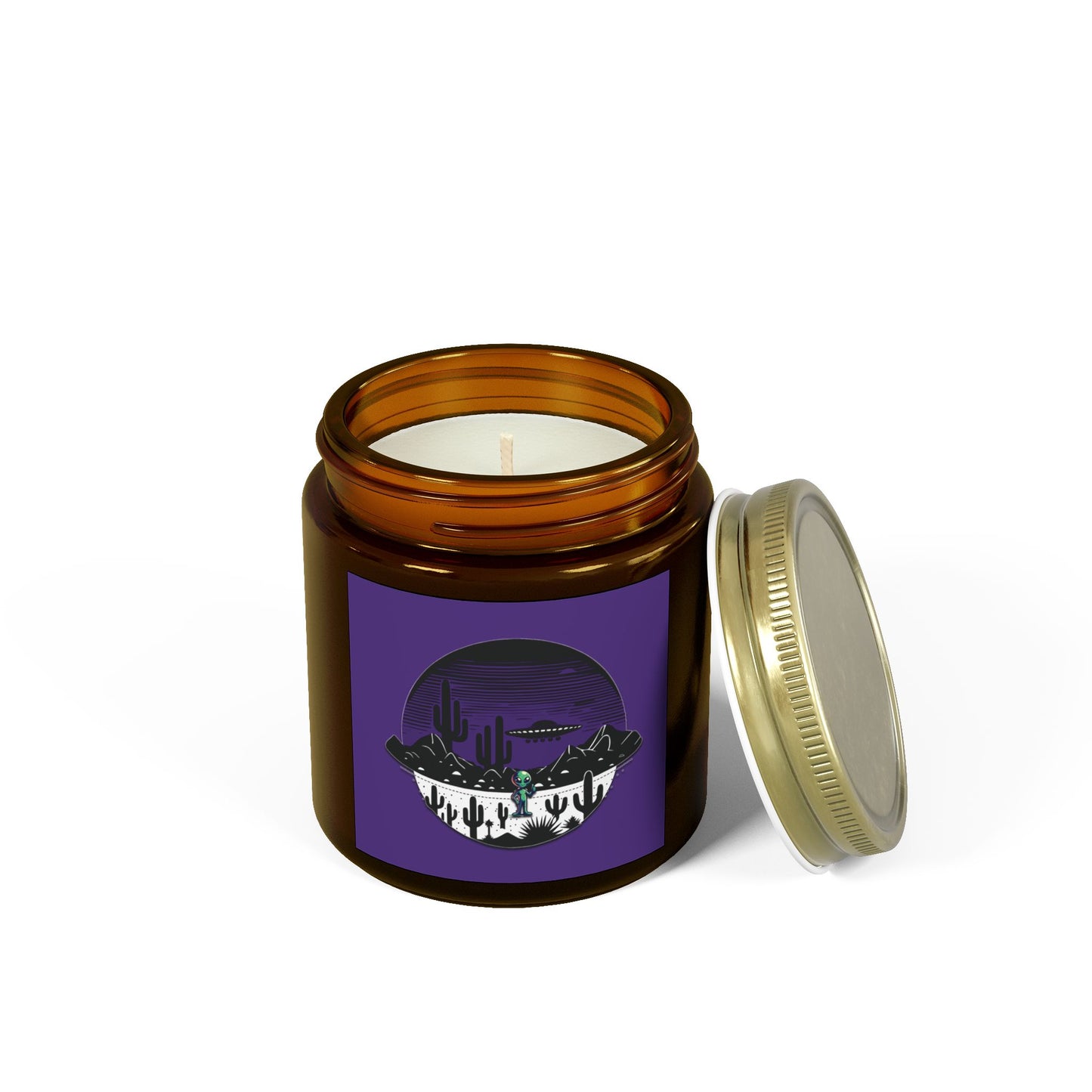 Scented Candle - Alien UFO Peace Sign (4oz, 9oz)
