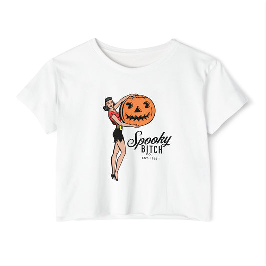 Spooky Bitch Festival Crop Top - Women's Halloween Tee