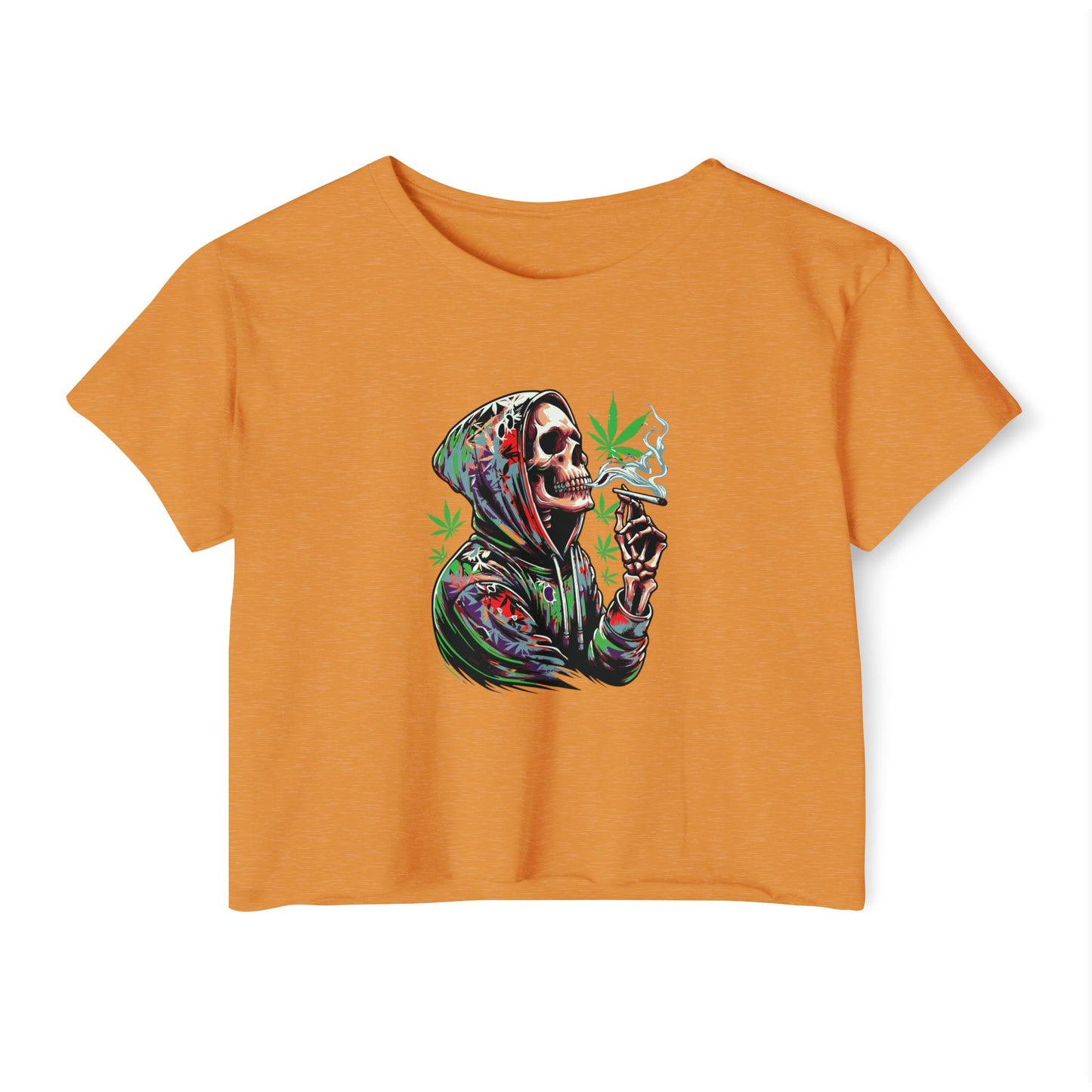 Skeleton Festival Crop Top - Deep Thoughts 420 Design