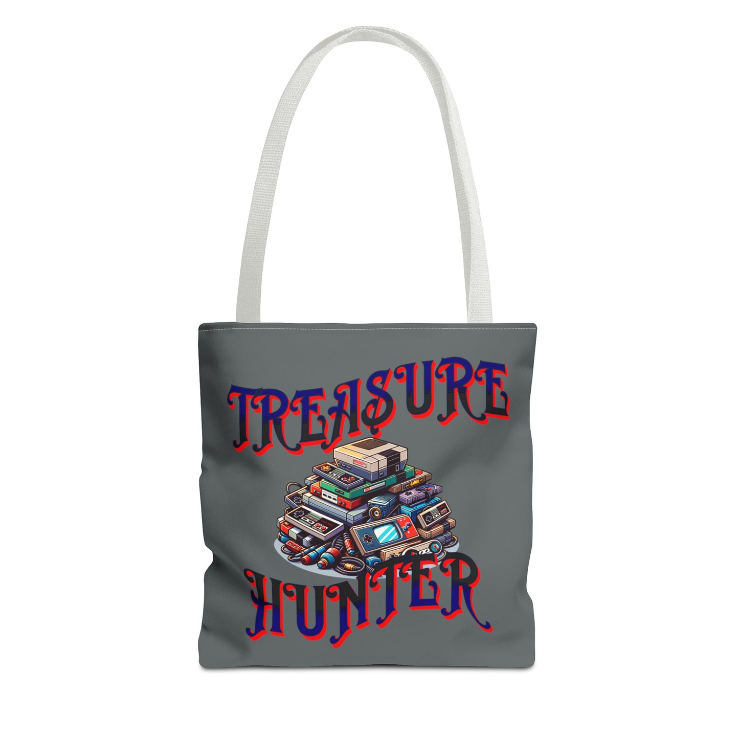 Treasure Hunter Retro Video Gamer Tote Bag (AOP) Collectors Vintage Games and Gaming