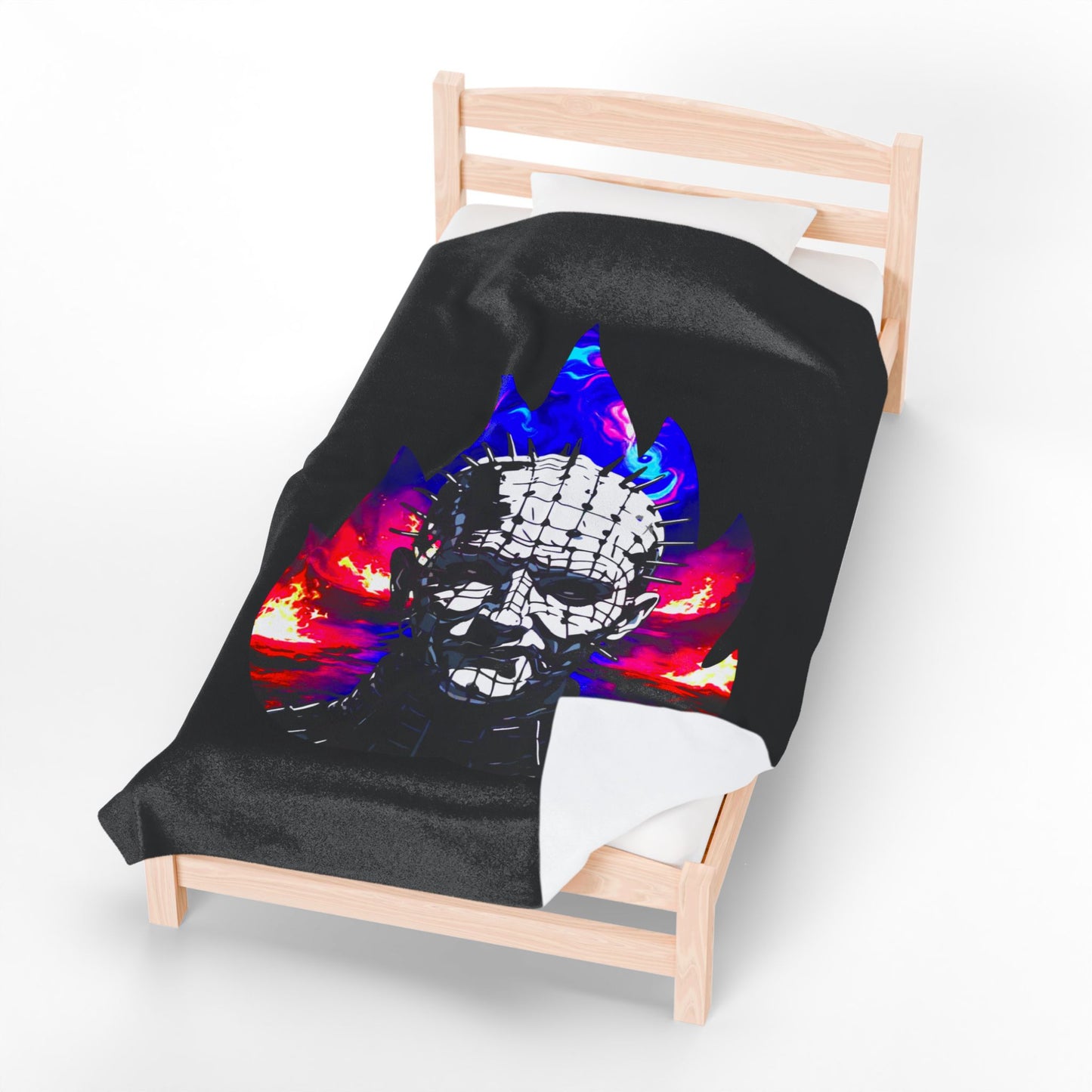Throw Plush Blanket - Welcome To Hell Pinhead 80's Horror Fun