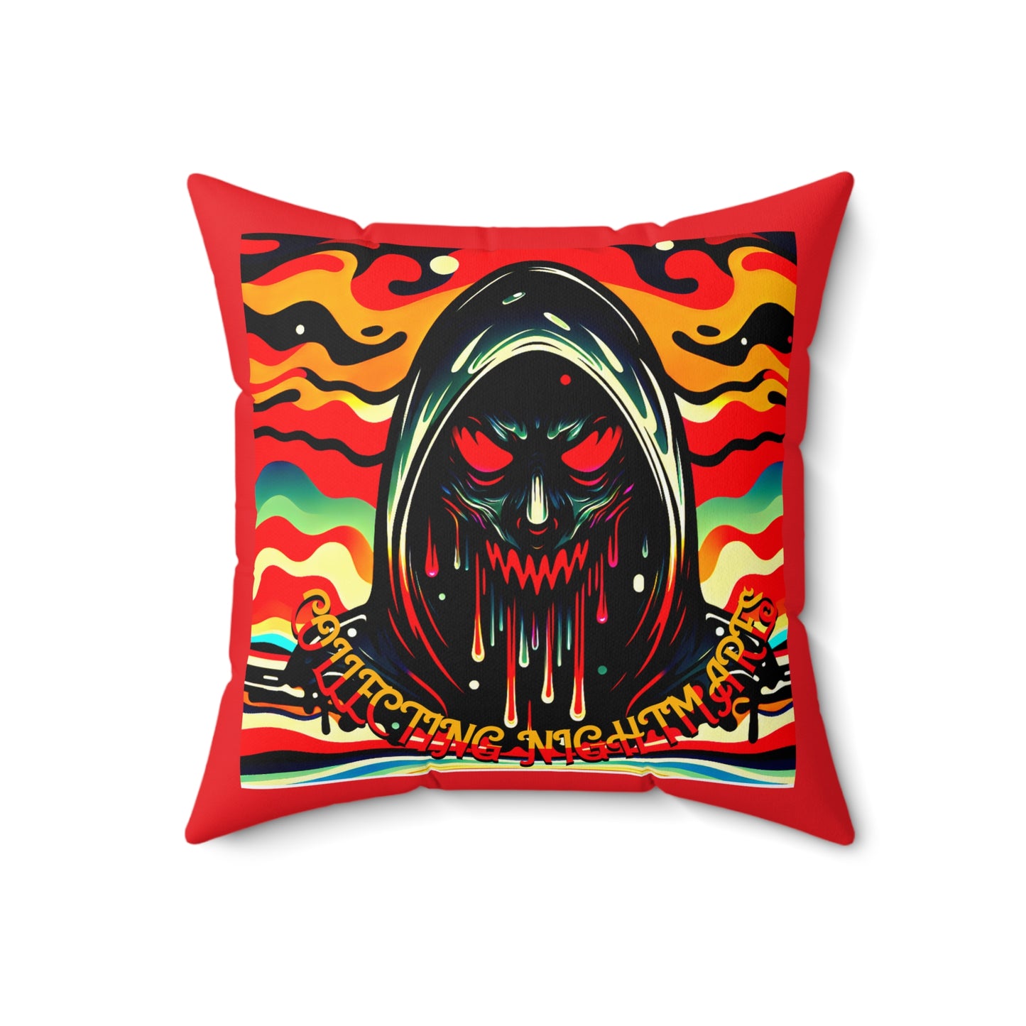 Horradelic Grabble Collecting Nightmares Spun Polyester Square Throw Pillow