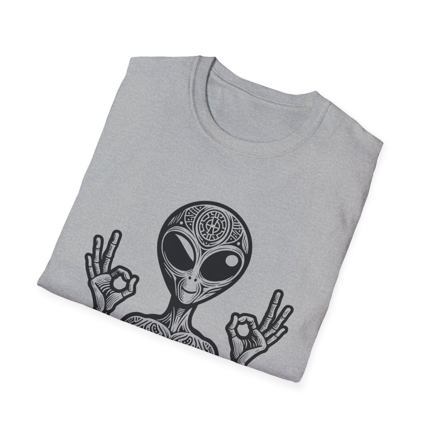 Alien Peace Softstyle T-Shirt - Good Vibes Graphic Tee