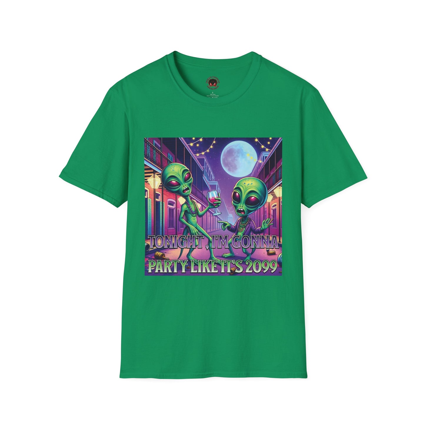 Alien Party Unisex T-Shirt - Party Like It's 2099 Design