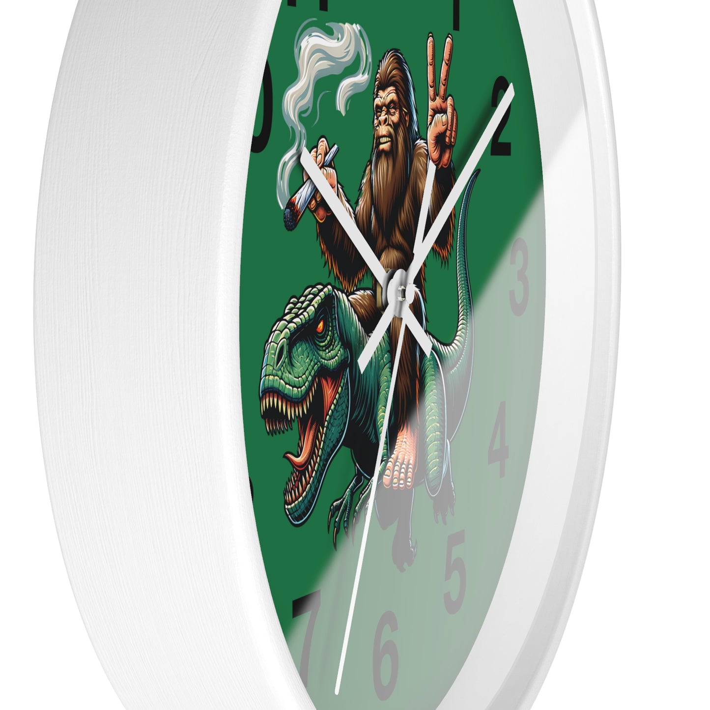420 Bigfoot & T Rex Wall Clock