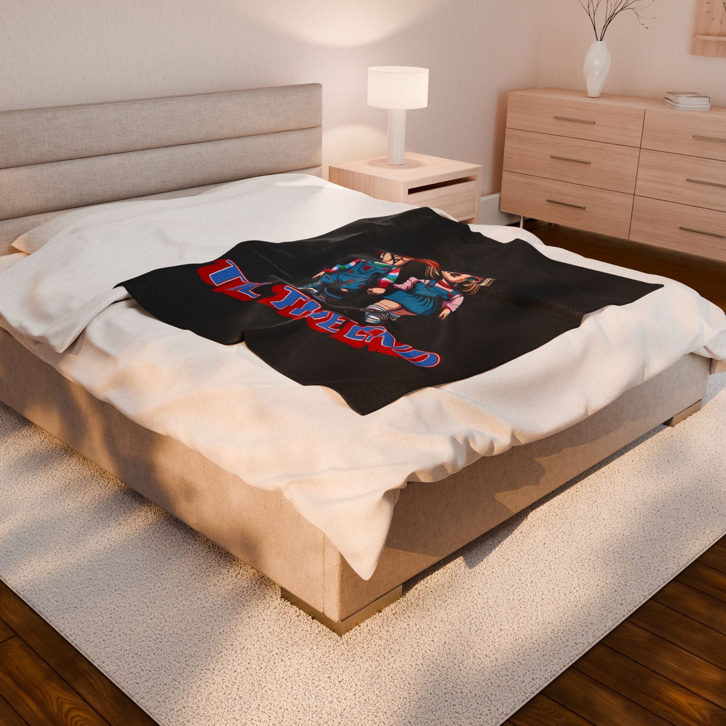 Til The End Horror Couple Throw Blanket Childs Play Inspired Design
