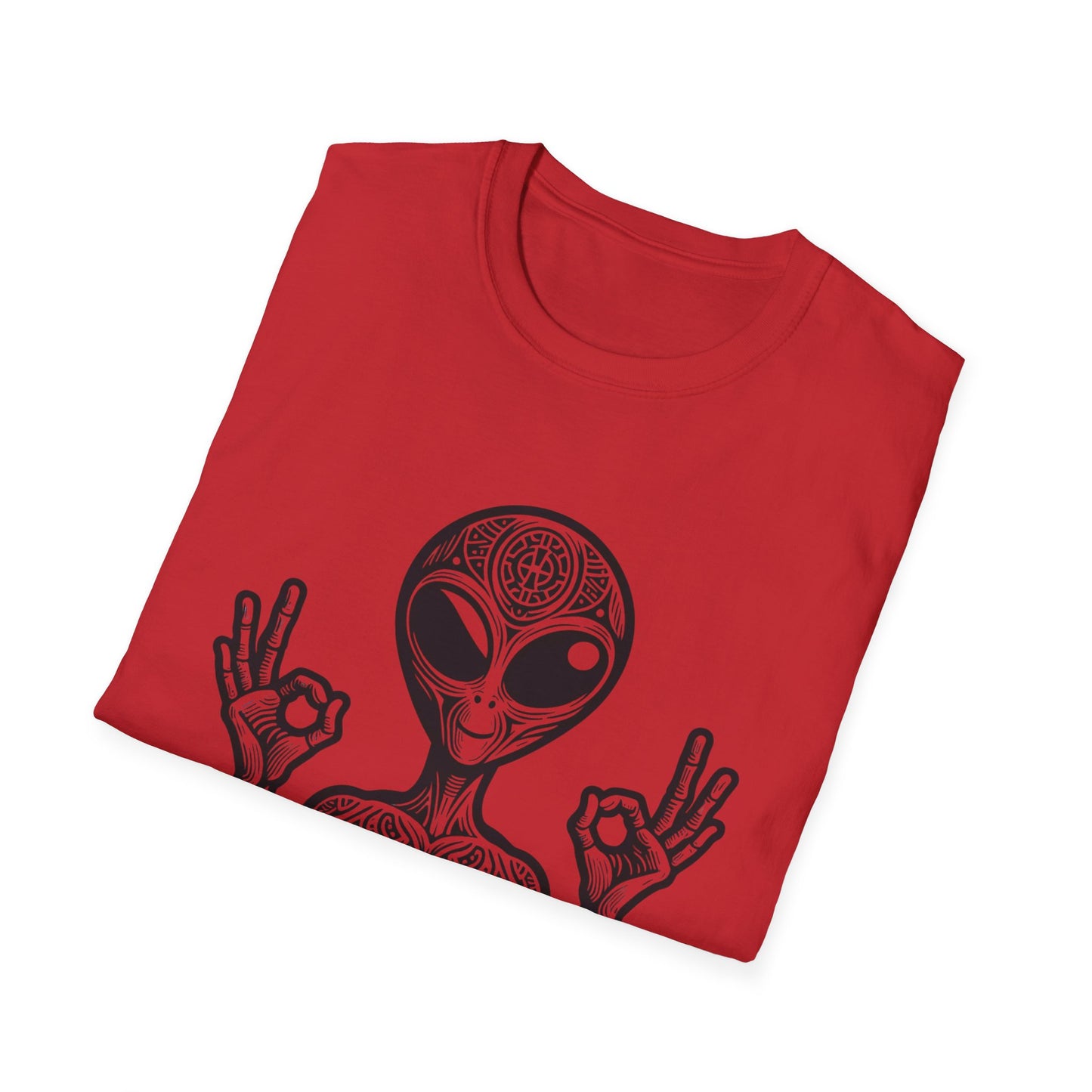 Alien Peace Softstyle T-Shirt - Good Vibes Graphic Tee