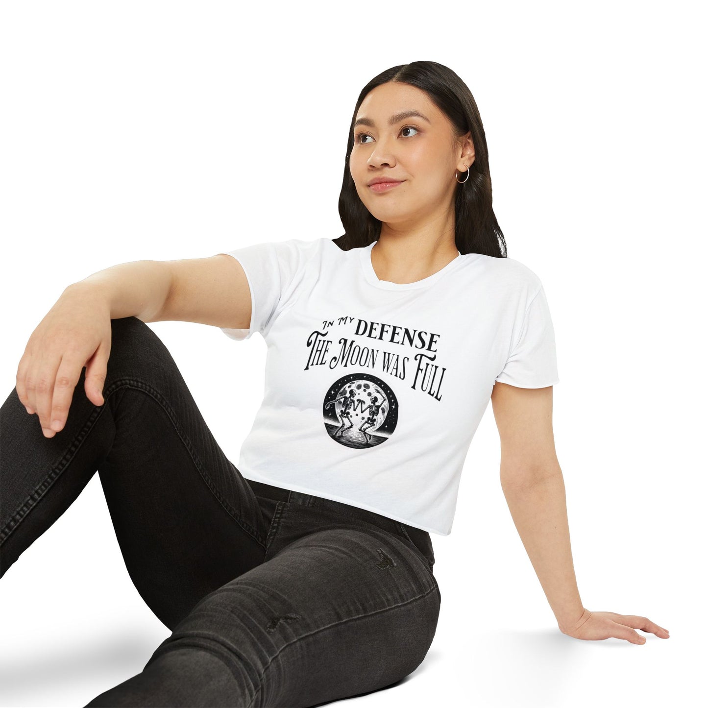 Women's Festival Crop Top - "In My Defense The Moon Was Full"