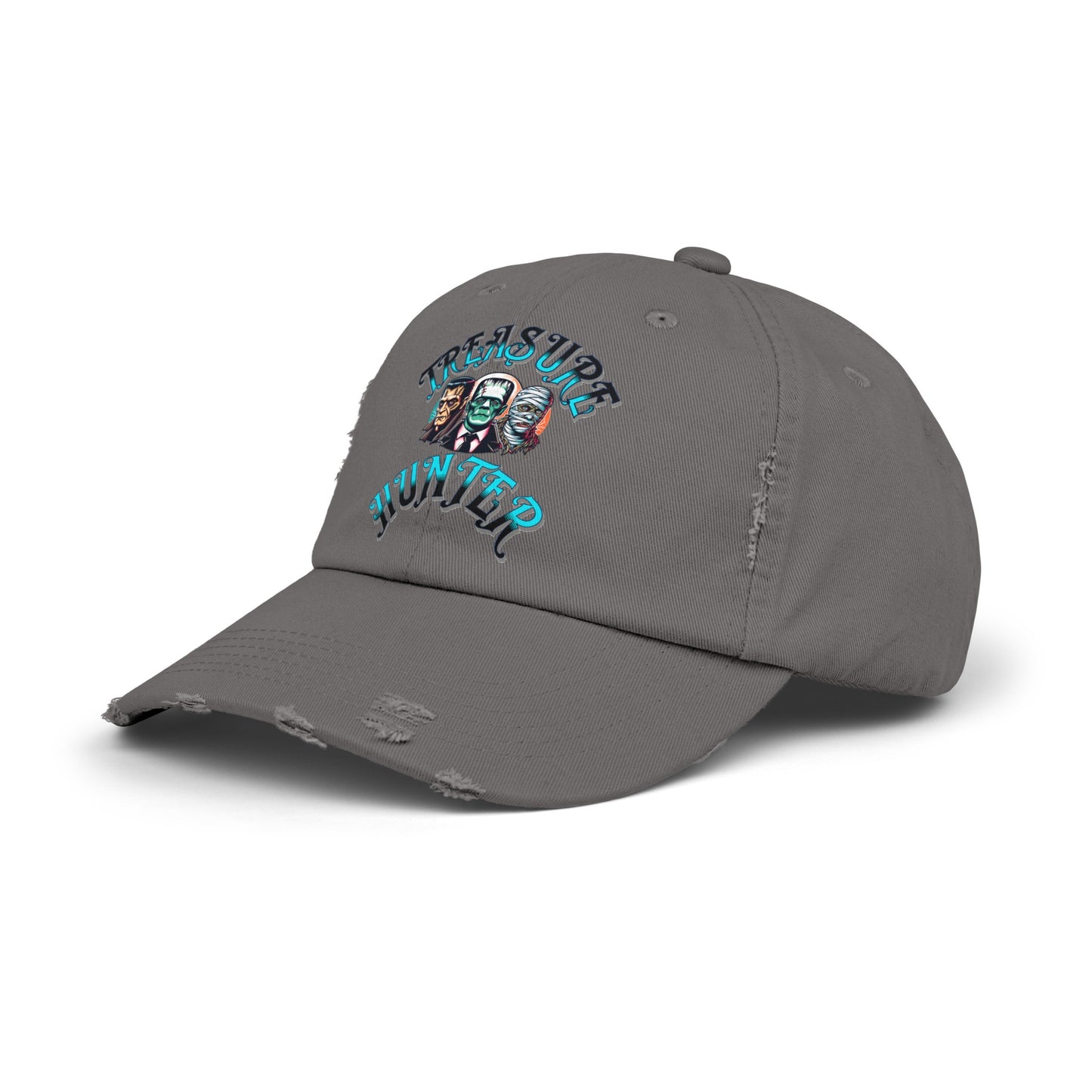 Treasure Hunter Monster Figure Collector Unisex Distressed Cap Horror Fun Hat Convention Toy Show
