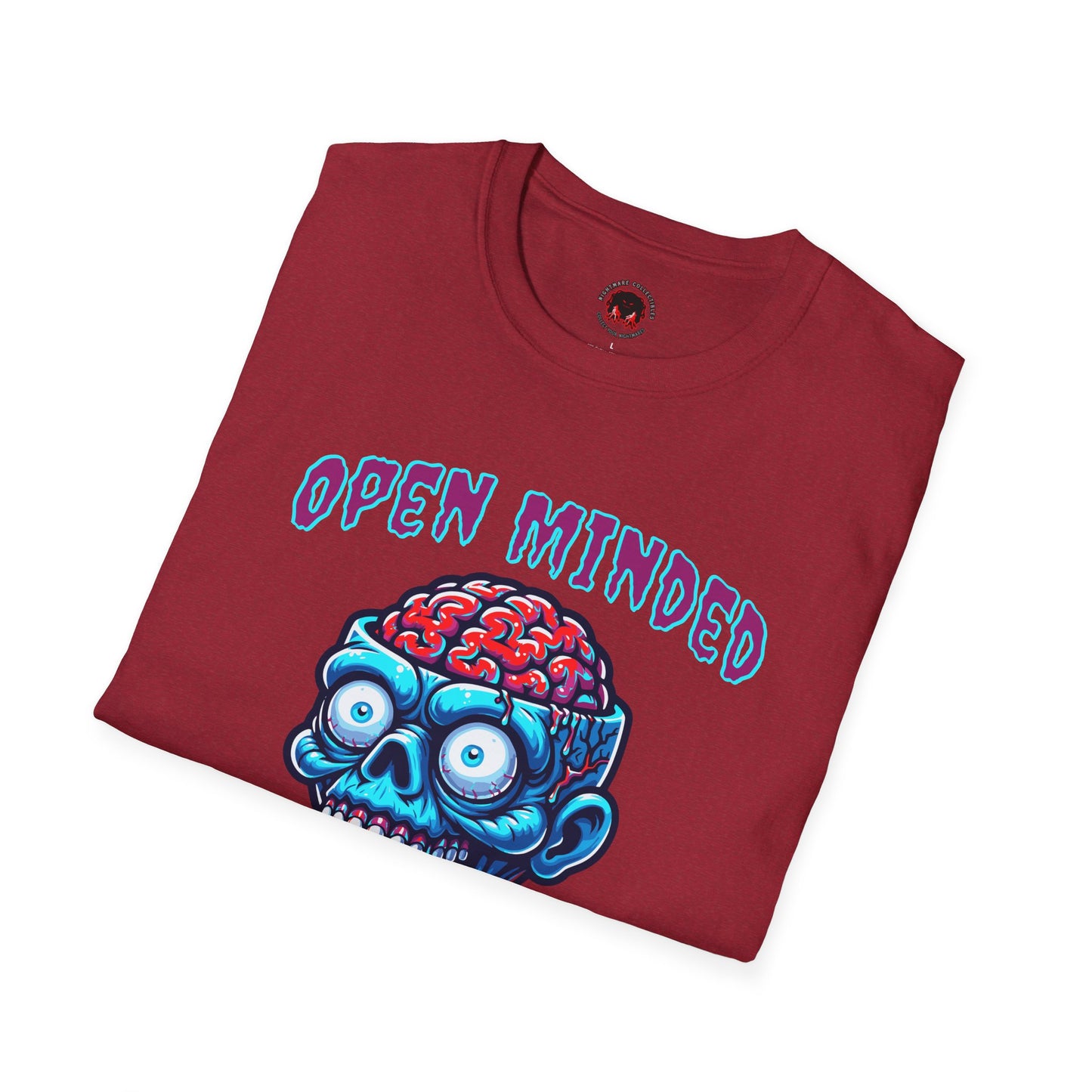 Zombie Unisex T-Shirt with Open Minded Slogan