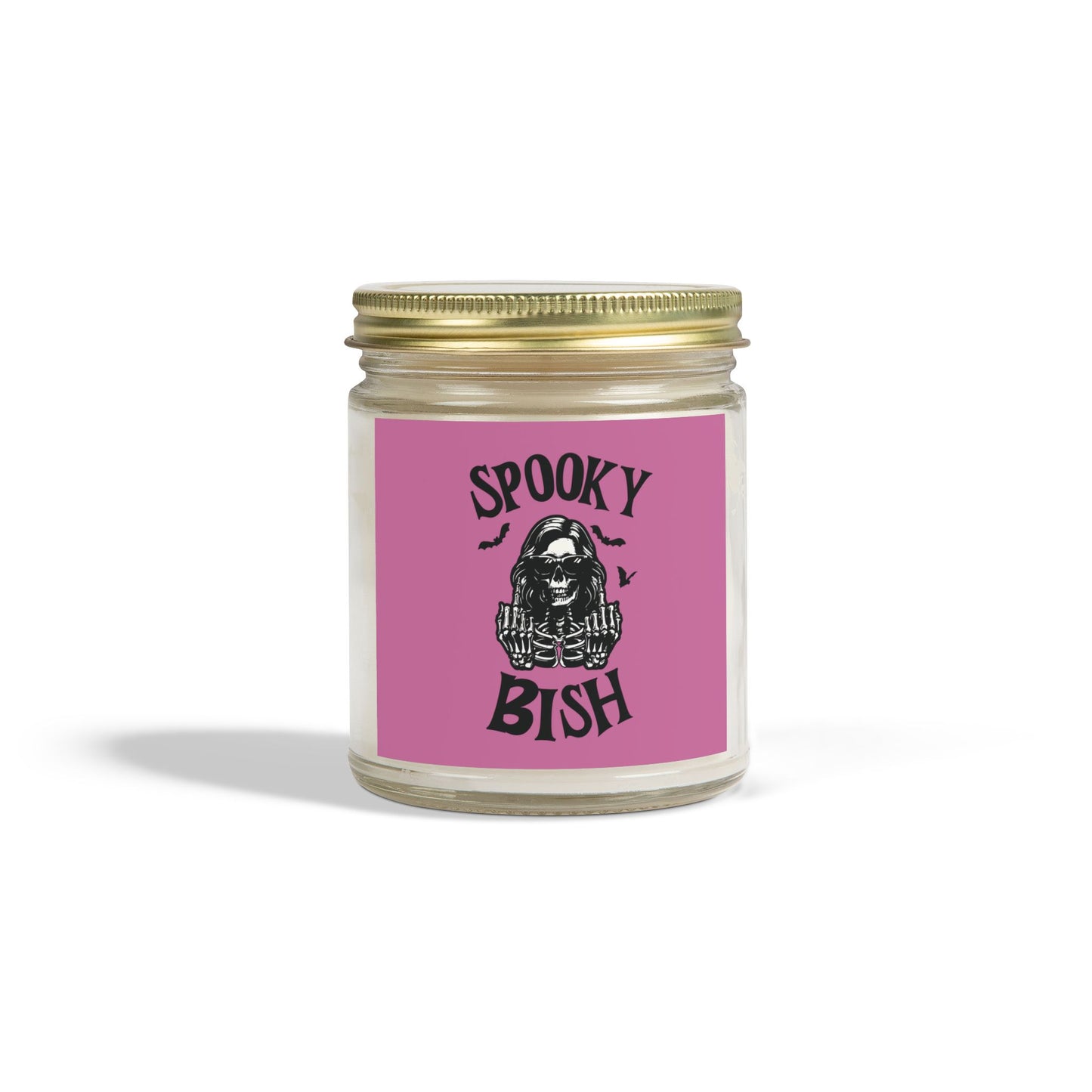 Scented Candle - Spooky Bish, Middle Finger Female Skeleton Design (4oz, 9oz)