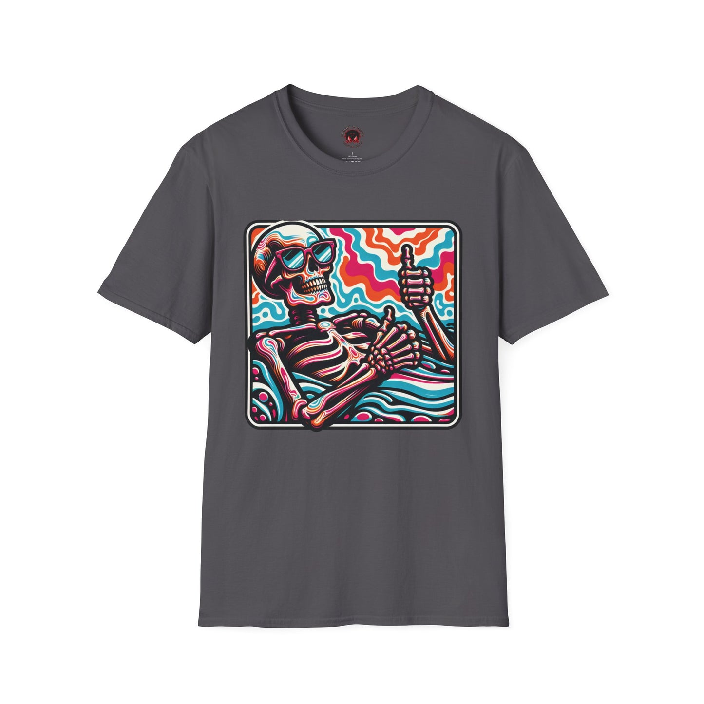 Trippy Skeleton Softstyle T-Shirt - Beach Day Vibes