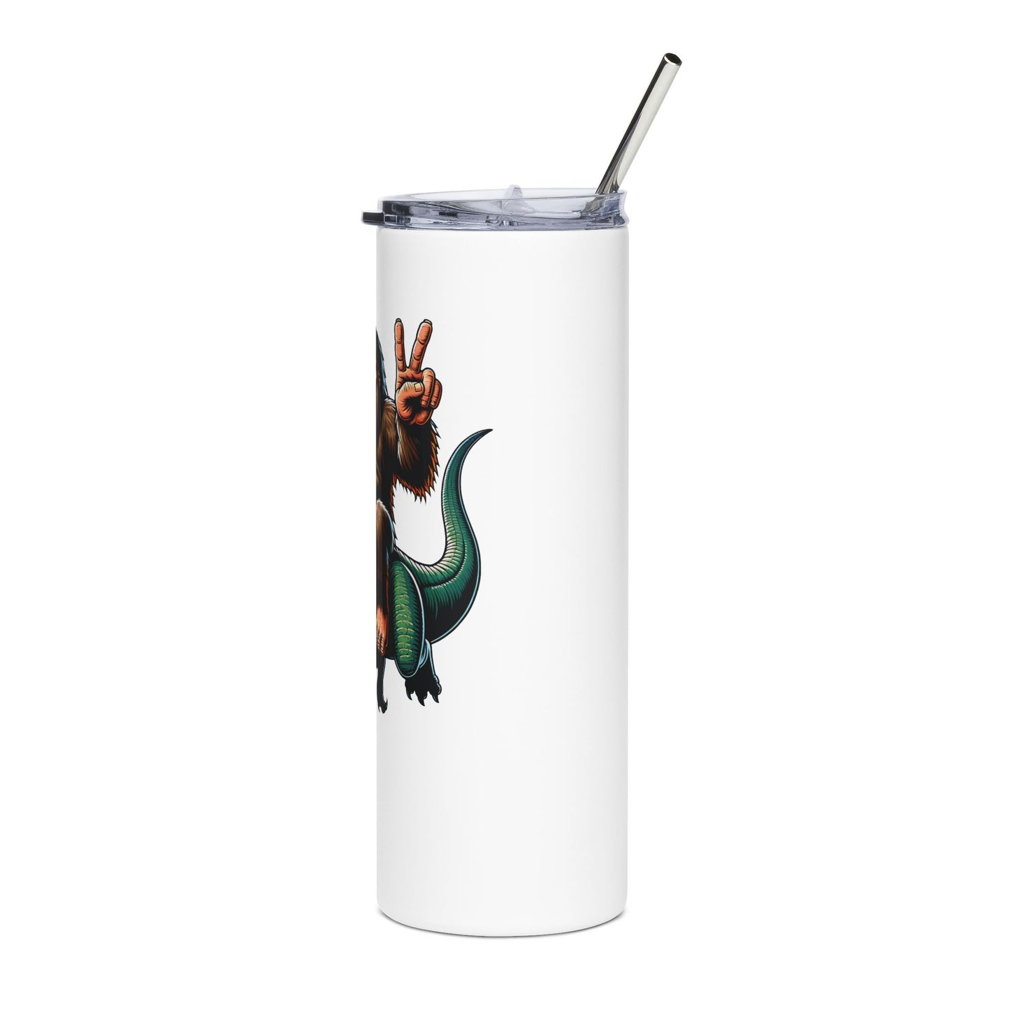 Sassy Bigfoot & Dinosaur Stainless Steel Tumbler - 20oz Adventure Drinkware