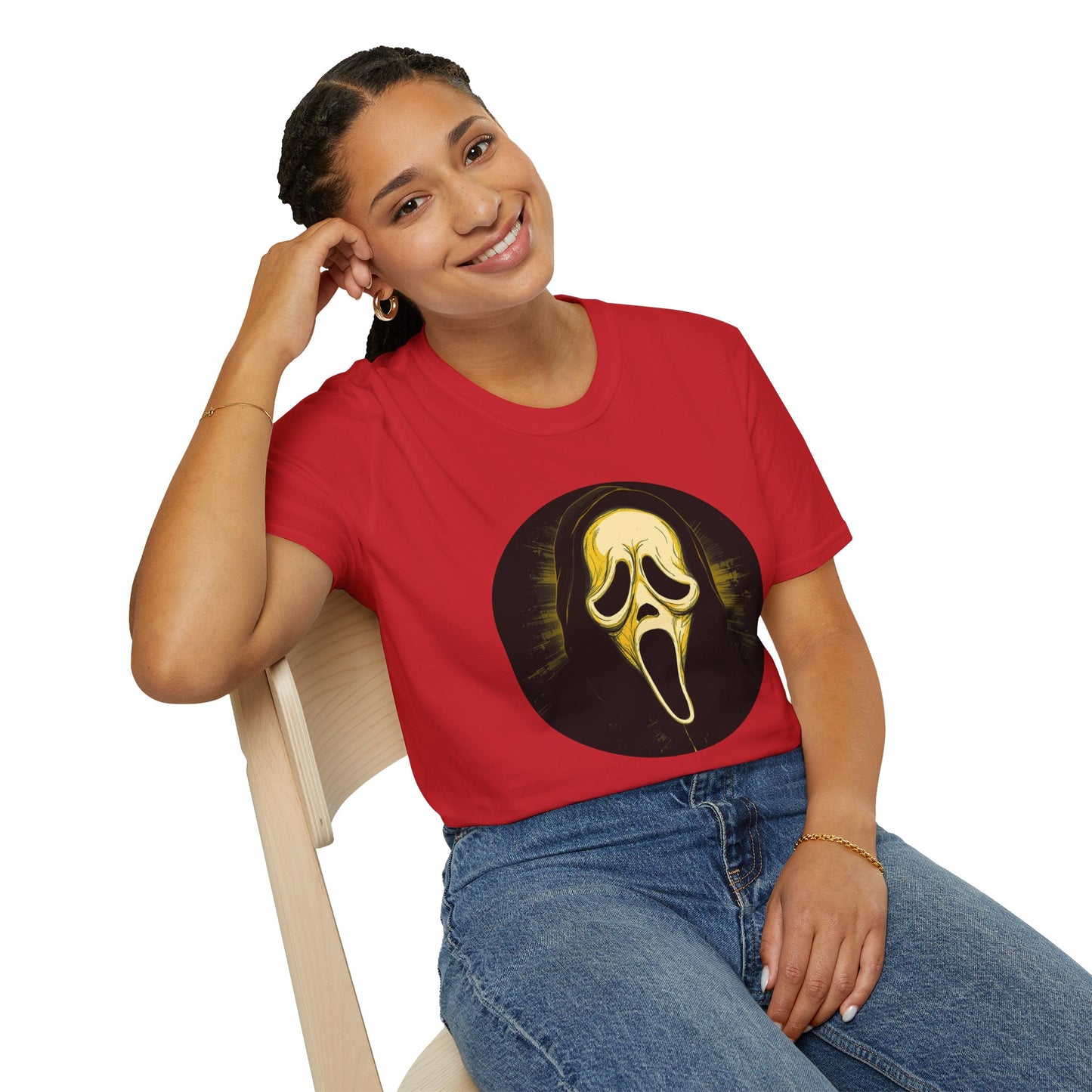 Scream Mask Graphic T-Shirt Ghostface Horror Tee